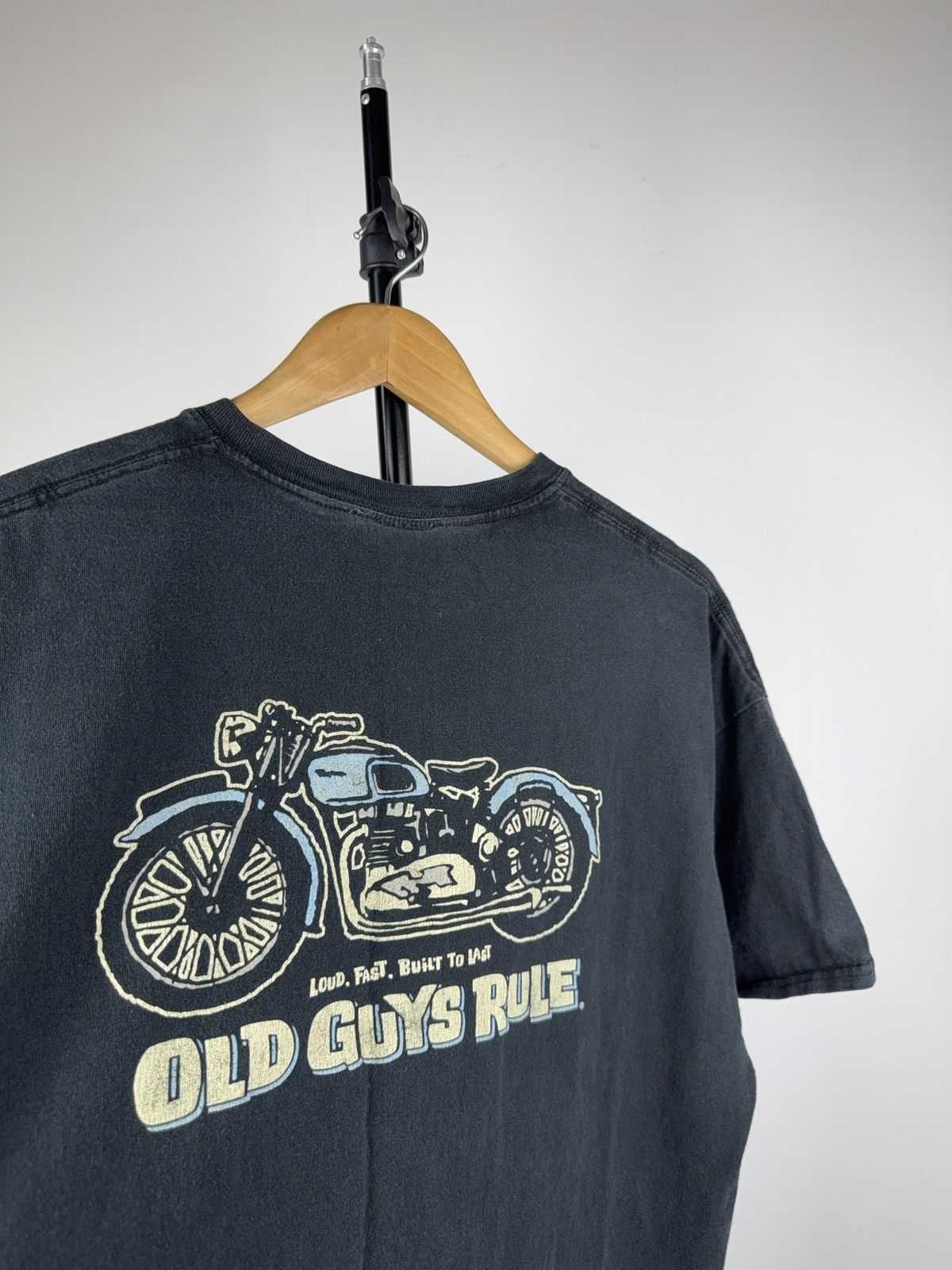 Harley Davidson Vintage 00s Faded Old Guys Rule Biker Moto Retro Tee Shirt Size US XL / EU 56 / 4 - 9 Thumbnail