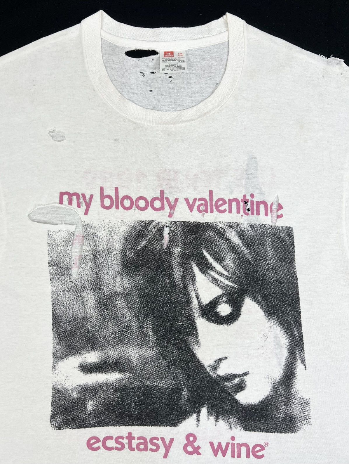Band Tees 80s Vintage My Bloody Valentine Ecstasy & Wine UK Tour Tee Size US L / EU 52-54 / 3 - 3 Thumbnail