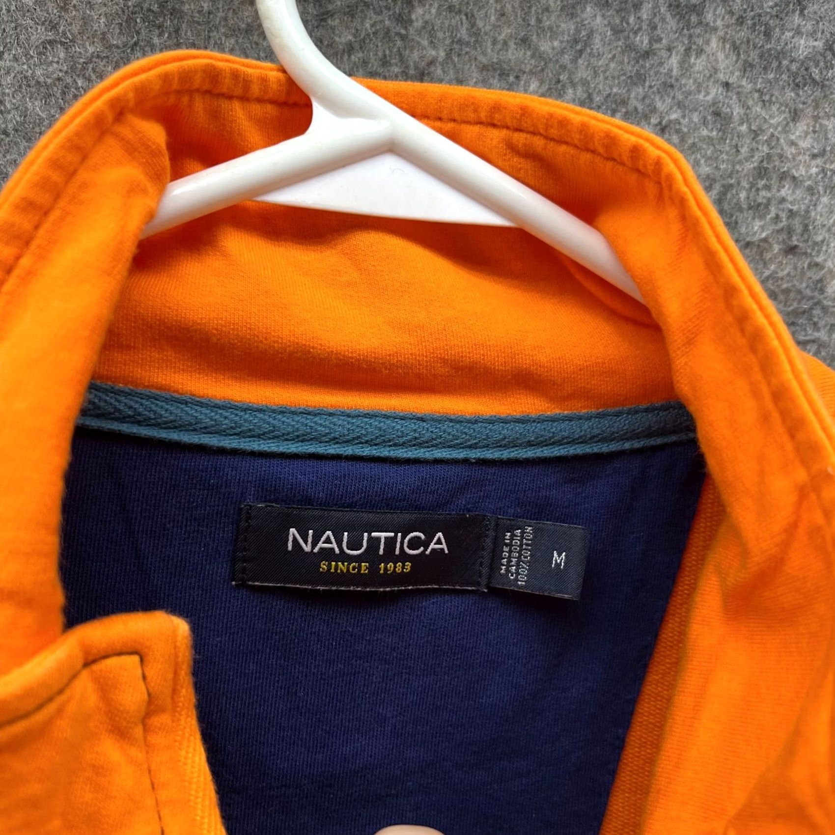 Nautica VINTAGE Nautica Sweater Mens Medium Adult Orange Fleece Half Zip Pullover Pocket Logo Reversible Size US M / EU 48-50 / 2 - 4 Thumbnail