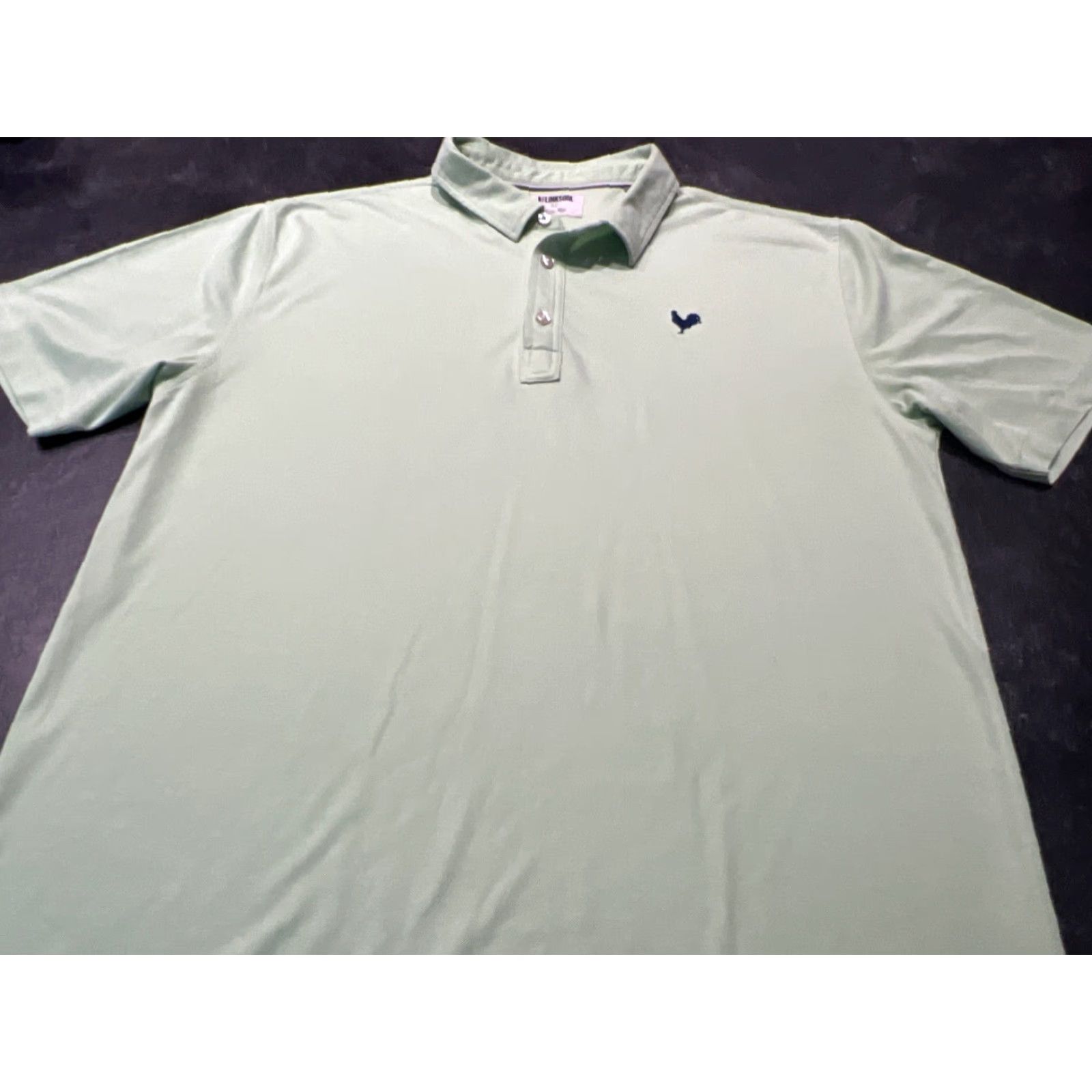 Vintage Linksoul Polo Shirt Mens XL Mint Green Sanderson Farms Polyester Cotton S/S Size US XL / EU 56 / 4 - 2 Thumbnail