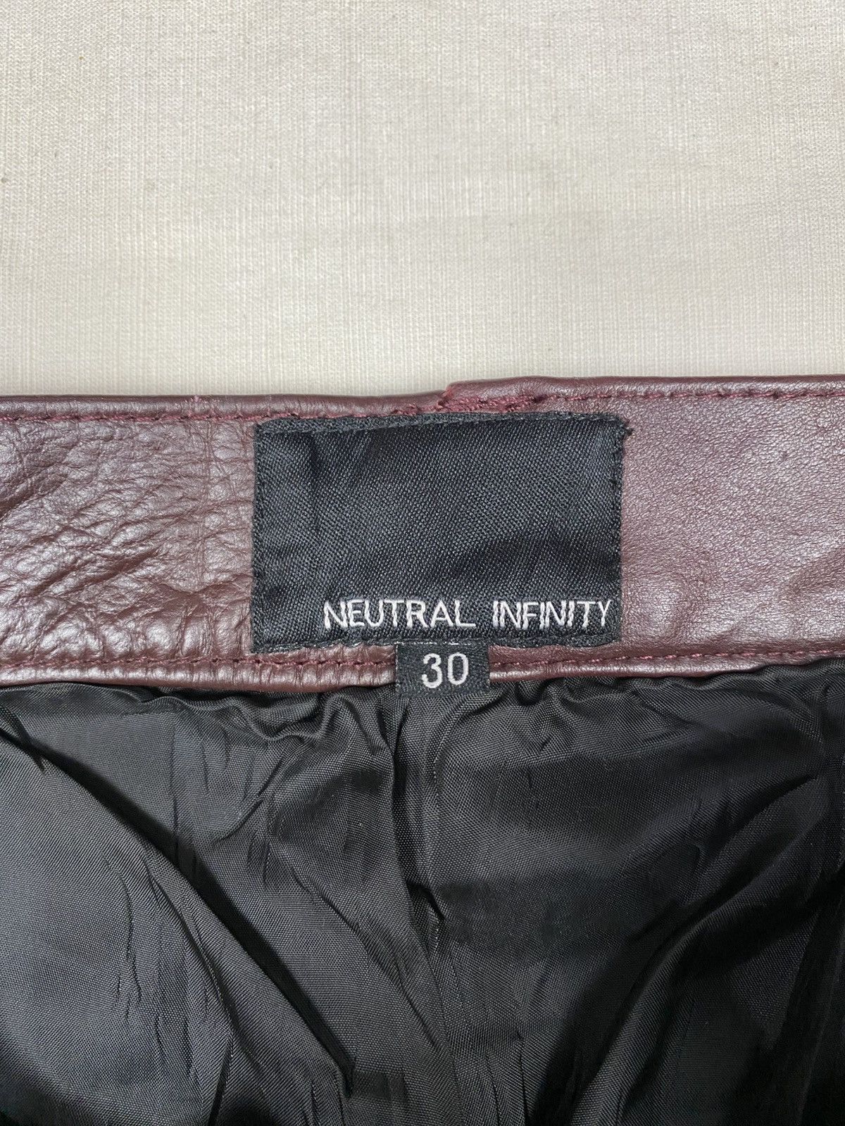 Ekam 2000s Neutral Infinity ERD Style Red Wine Biker Leather Pant Size US 30 / EU 46 - 5 Thumbnail