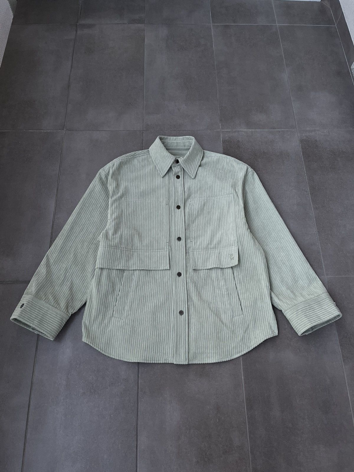 Solid Homme × Wooyoungmi !DS! SS22 Wooyoungmi Green Corduroy Jacket Size US XL / EU 56 / 4 - 6 Thumbnail