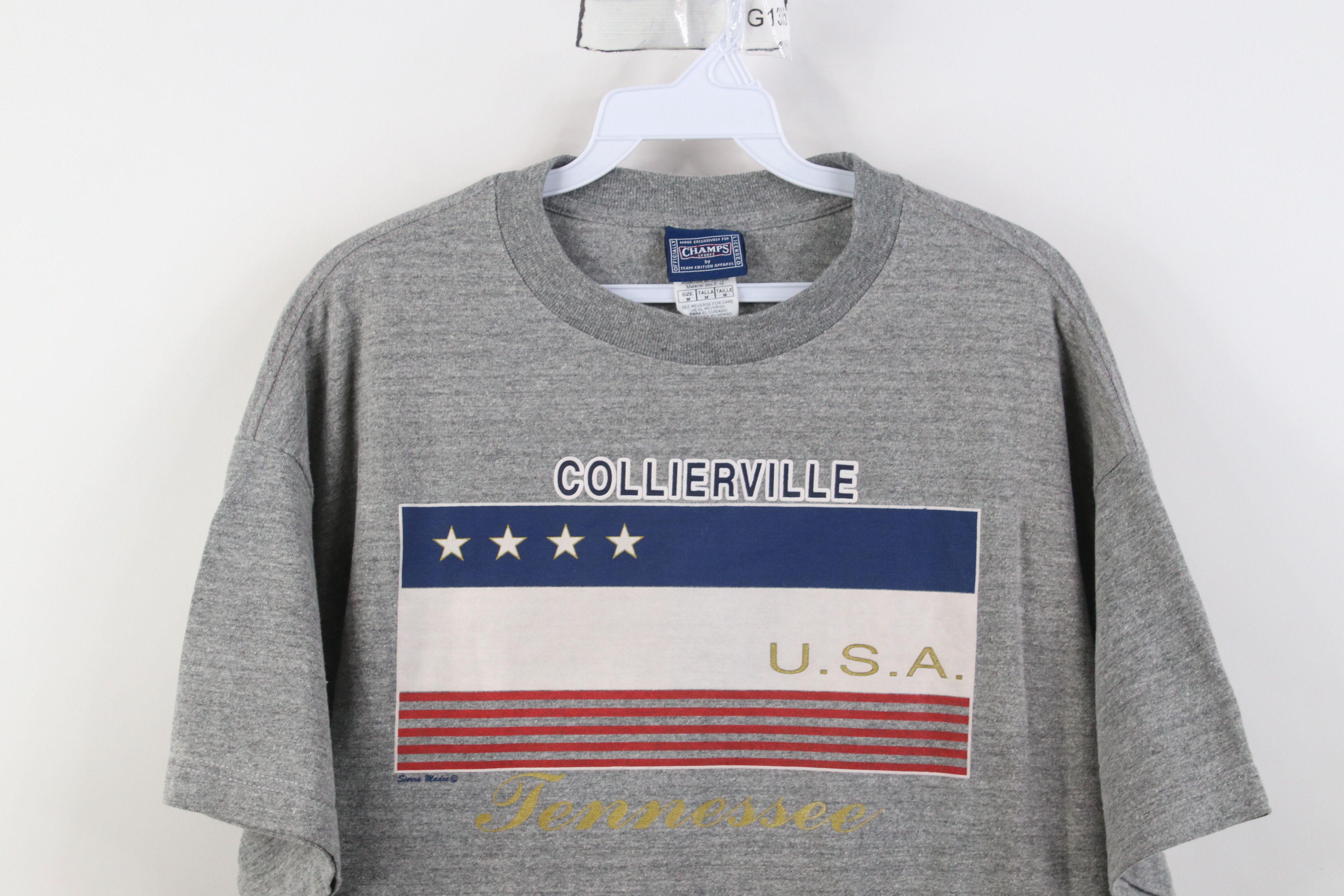 Vintage Vintage 90s Collierville Tennessee Flag Short Sleeve T-Shirt Size US M / EU 48-50 / 2 - 2 Thumbnail