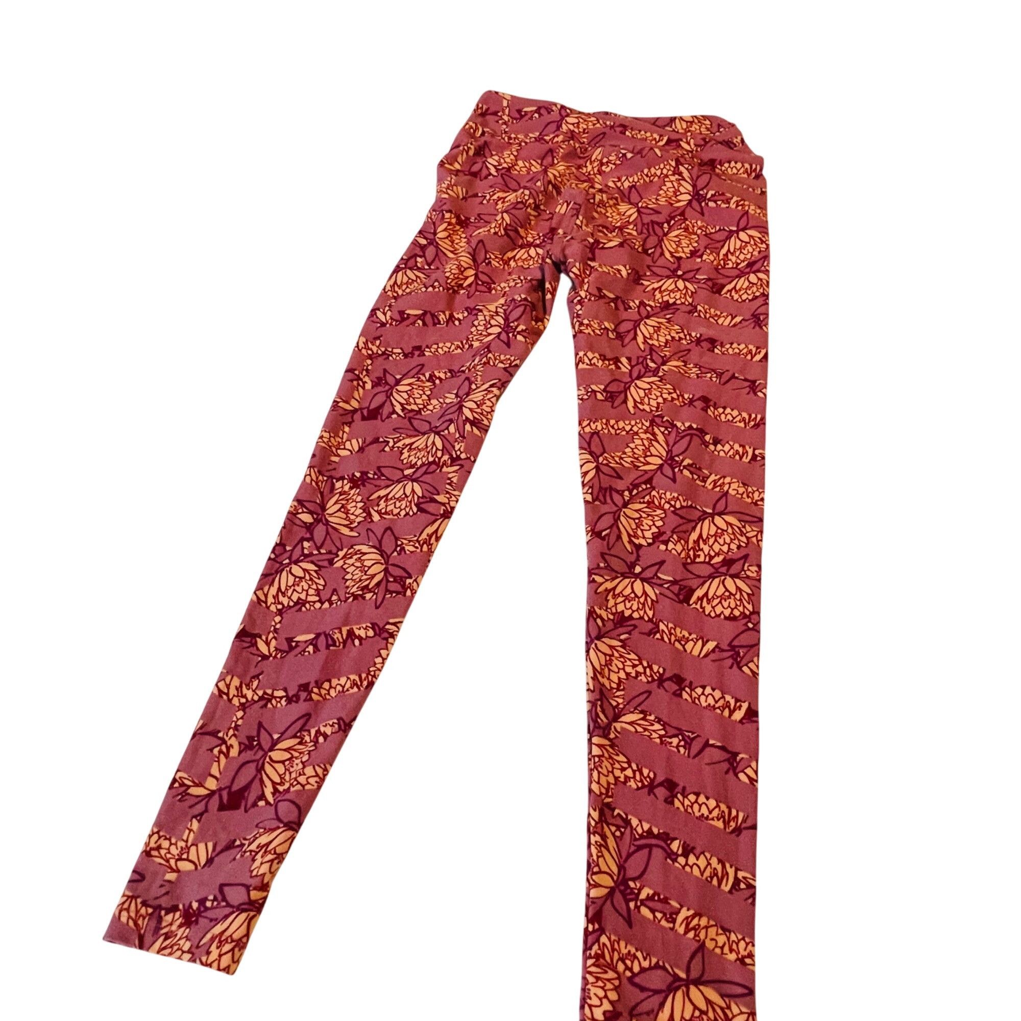 Other Lularoe Womens Floral Patterned Leggings One Size Size 28" / US 6 / IT 42 - 2 Thumbnail