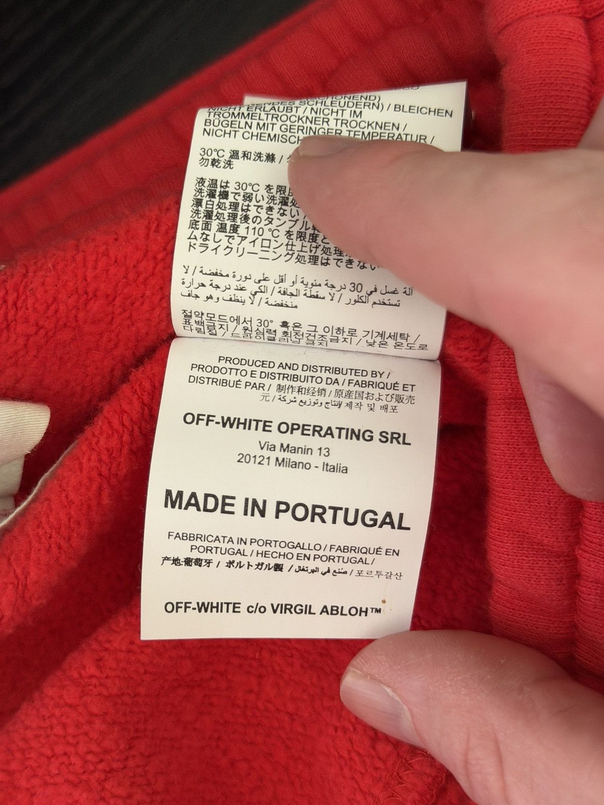 Off-White Off-White FW19/20 Red Sweatpants Size US 33 - 17 Thumbnail