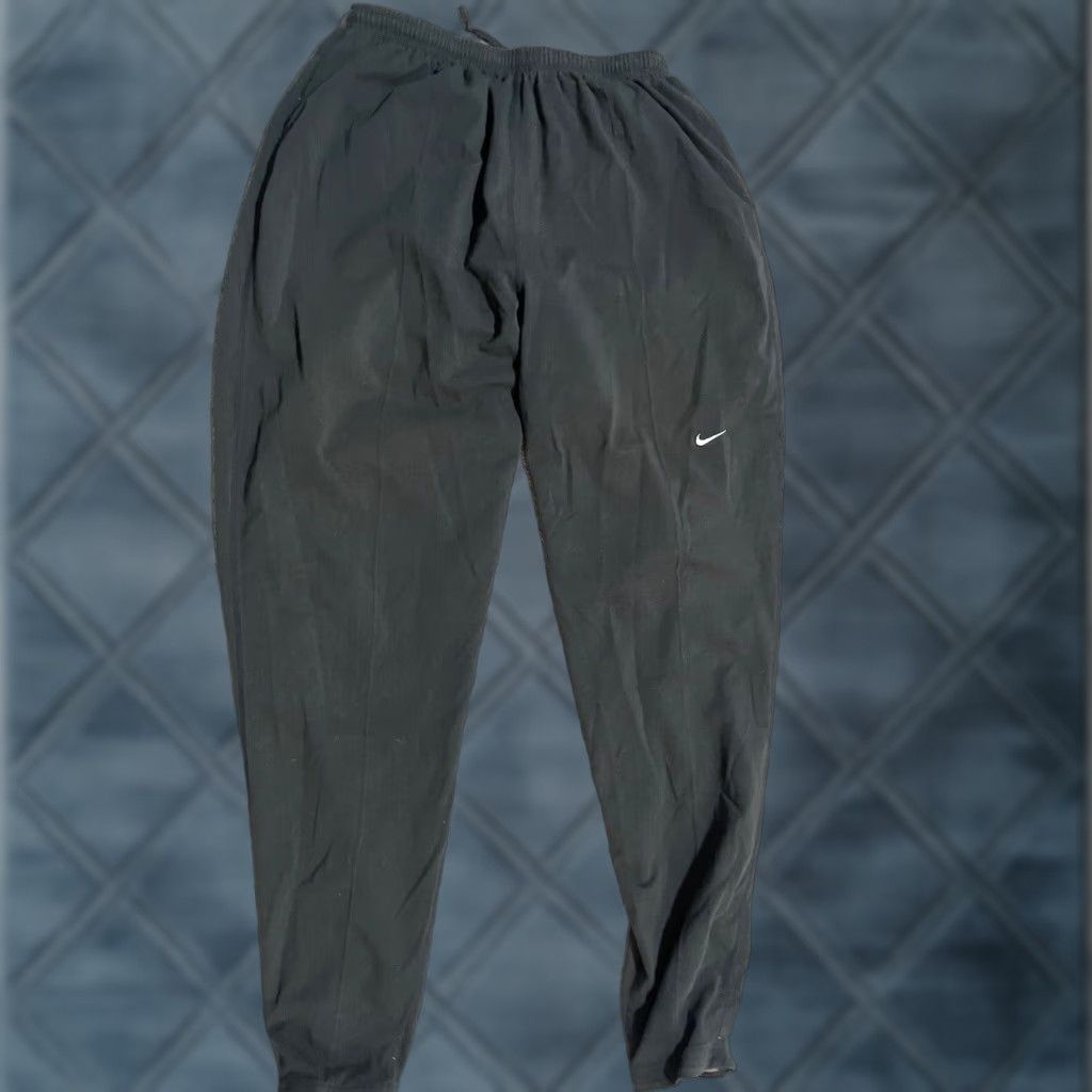 Nike Vintage Nike Joggers Womens L Running Pants Black Orange Swoosh Logo Zip Ankle Size 36" / US 14 / IT 50 - 1 Thumbnail