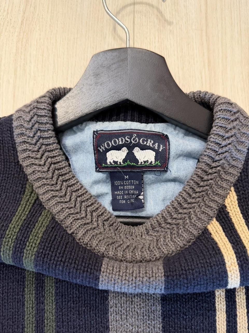 Other Woods & Gray 100% Cotton Heavyweight Striped Sweater Size US M / EU 48-50 / 2 - 4 Thumbnail