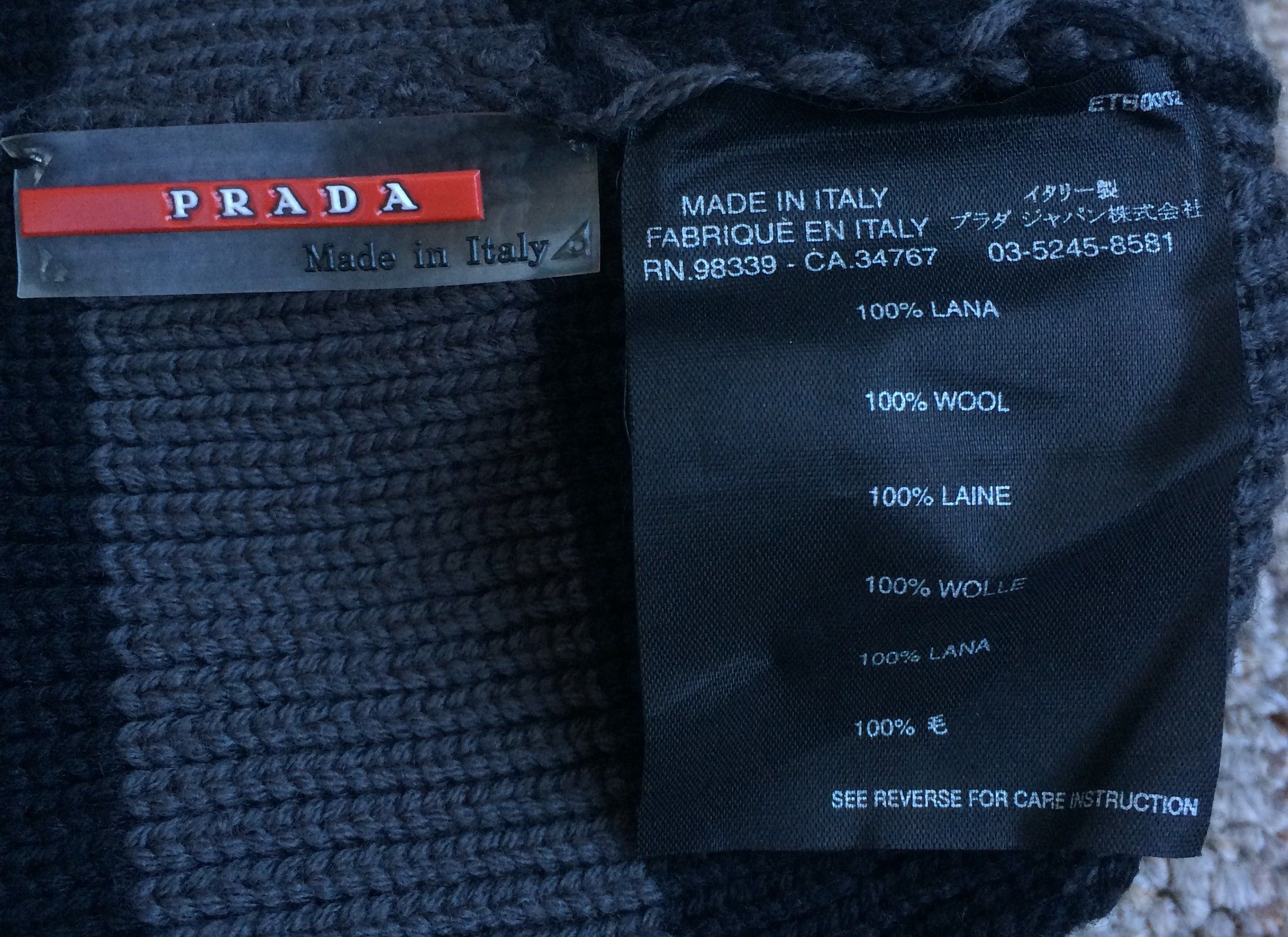 Prada Prada Striped Pom Beanie Hat AUS Exclusive Size ONE SIZE - 3 Thumbnail