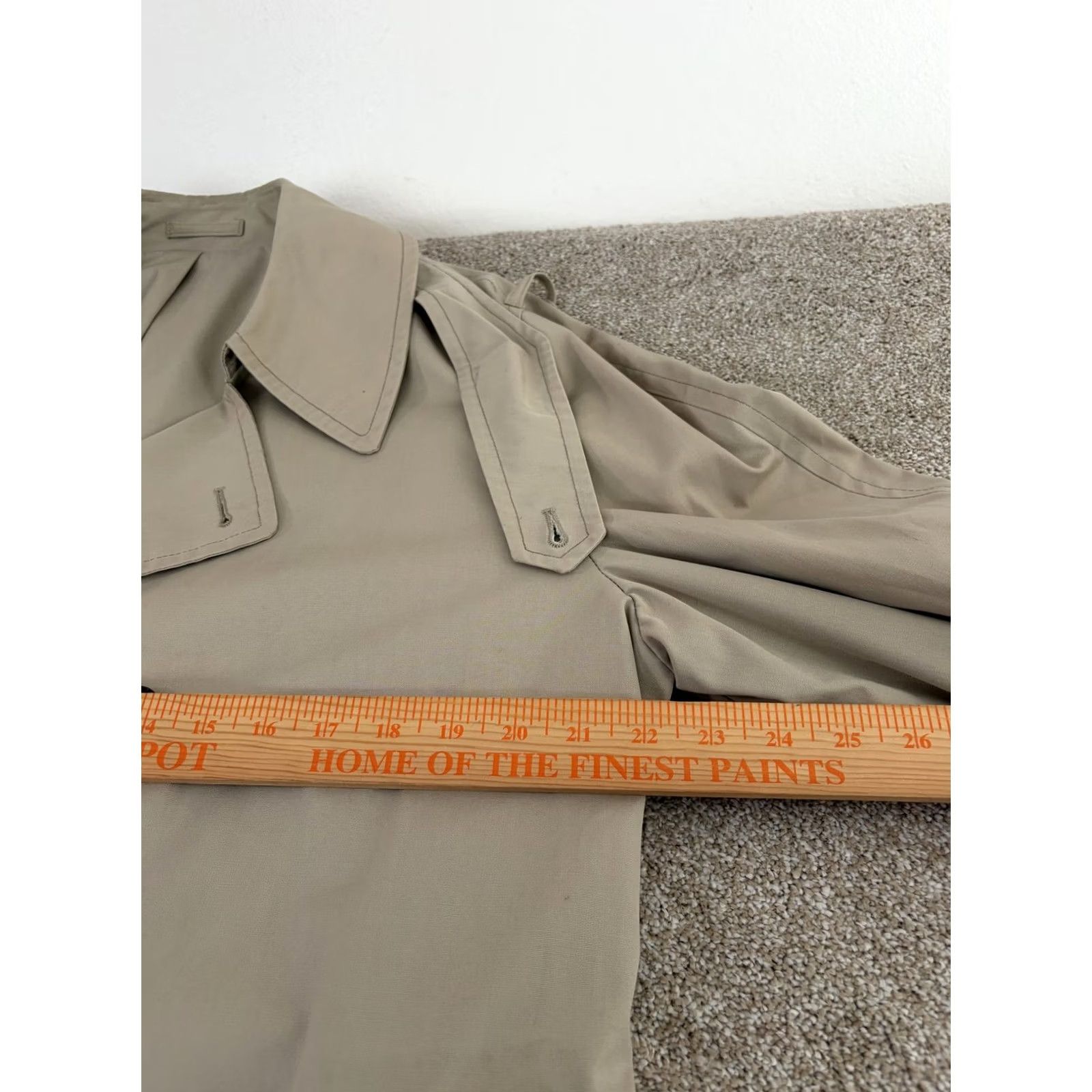 London Fog VINTAGE London Fog Maincoats Trench Coat Mens 44 Beige Double Breasted Raincoat Size US S / EU 44-46 / 1 - 2 Thumbnail