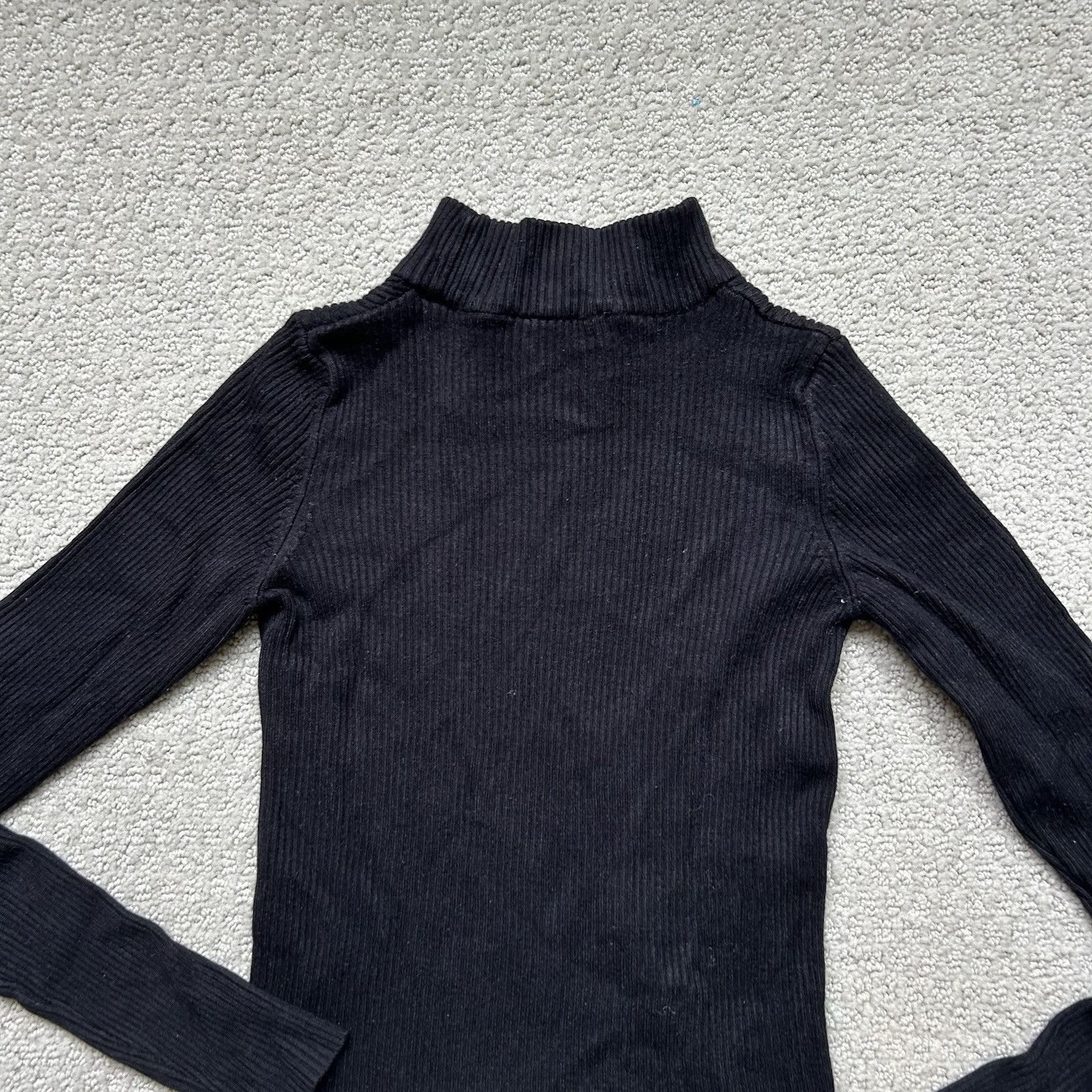 Pull & Bear Pull&Bear Womens Top Black Mock Neck Turtleneck Sweater Jump Size XS / US 0-2 / IT 36-38 - 9 Thumbnail