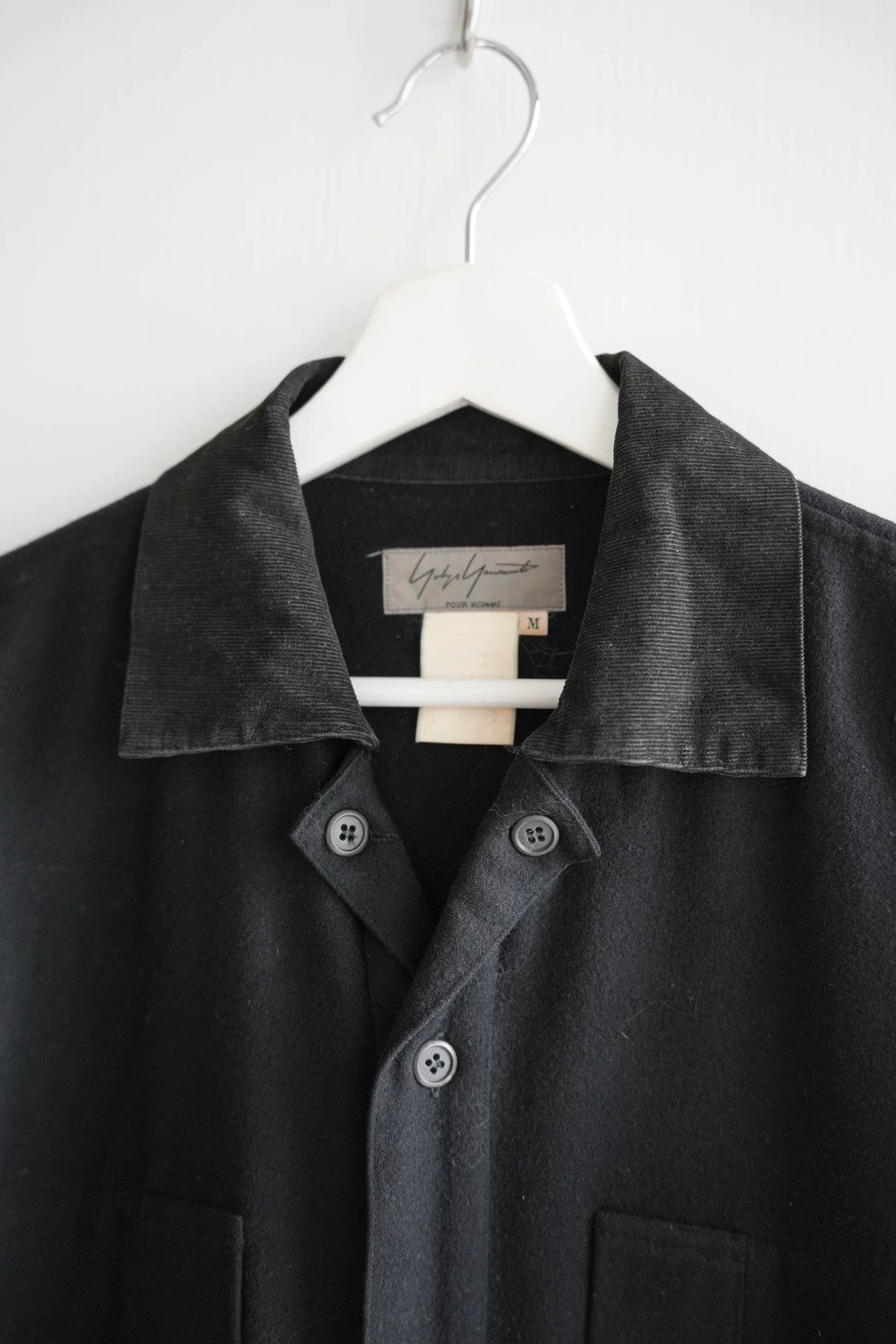 Yohji Yamamoto Yohji Yamamoto 98AW Mens Paneled Collar Wool Shirt Size US M / EU 48-50 / 2 - 3 Thumbnail
