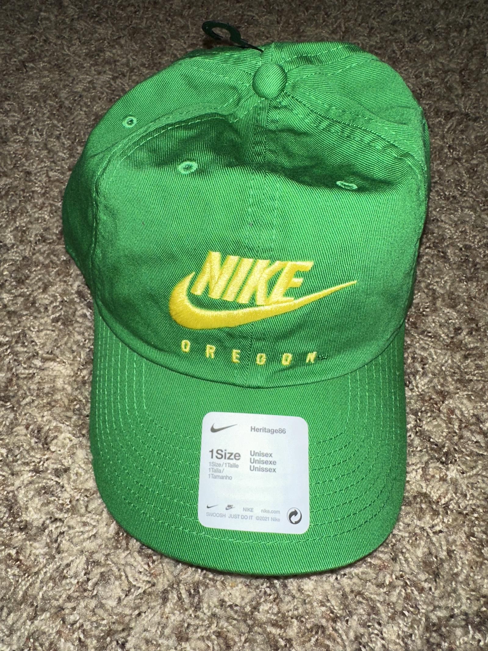 Nike Nike Adjustable Baseball Hat Embroidered Logo Oregon Size ONE SIZE - 1 Thumbnail