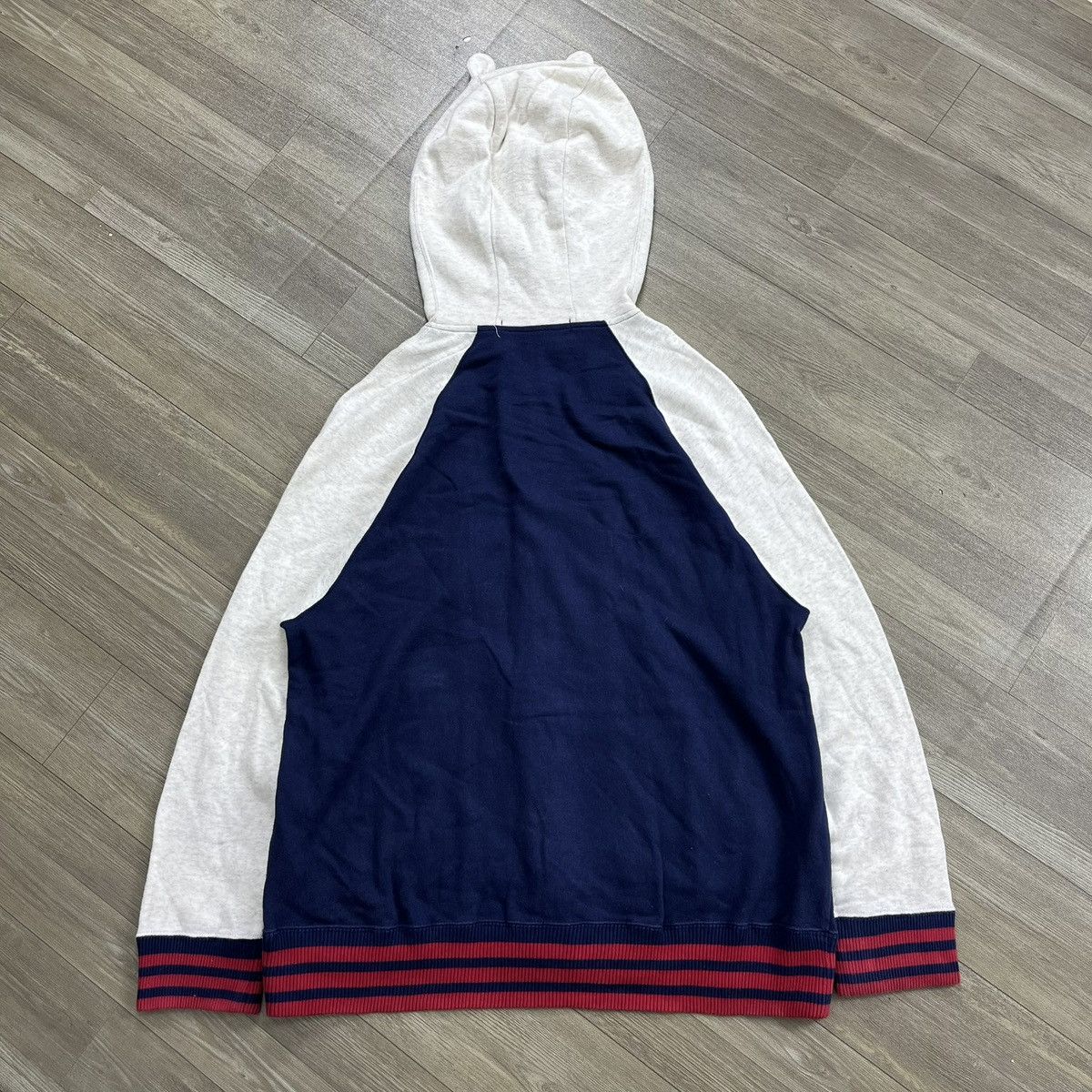 mercibeaucoup Vintage Mercibeaucoup Issey Miyake Panda Ear Varsity Hooded Size US M / EU 48-50 / 2 - 13 Thumbnail