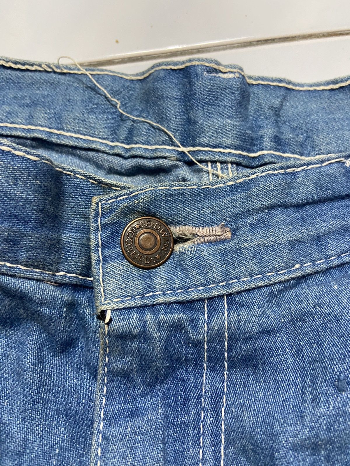 Edwin × Japanese Brand × Vintage Rare Vintage 90s Edwin Carpenter Stonewash Blue Jeans Size US 32 / EU 48 - 8 Thumbnail
