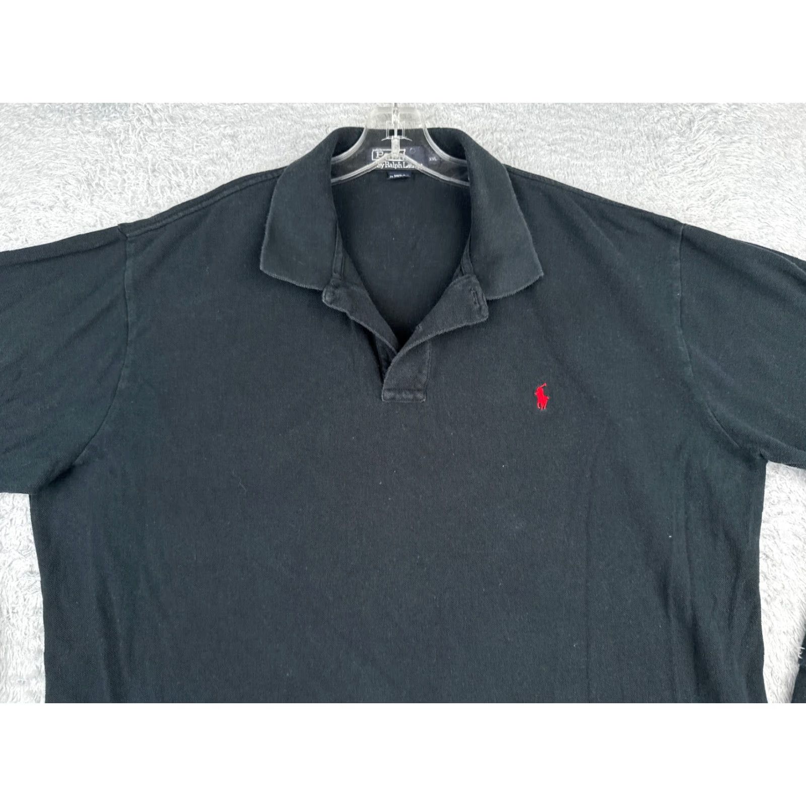 Ralph Lauren VINTAGE Polo Ralph Lauren Shirt Men 2XL Black 100% Cotton Long Sleeve, Polo Shirt, Ralph Lauren, Casual, Golf, 90s Style, Mens Size US XXL / EU 58 / 5 - 4 Thumbnail