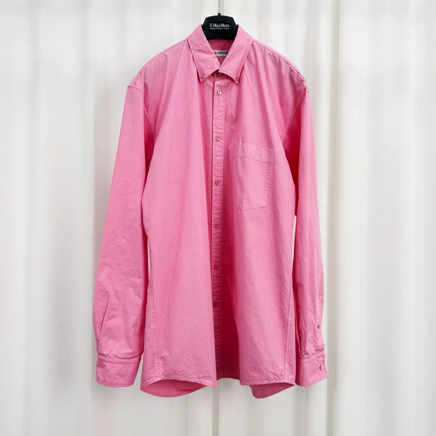 Balenciaga pink balenciaga shirt with printed logo Size S / US 4 / IT 40 - 1 Thumbnail