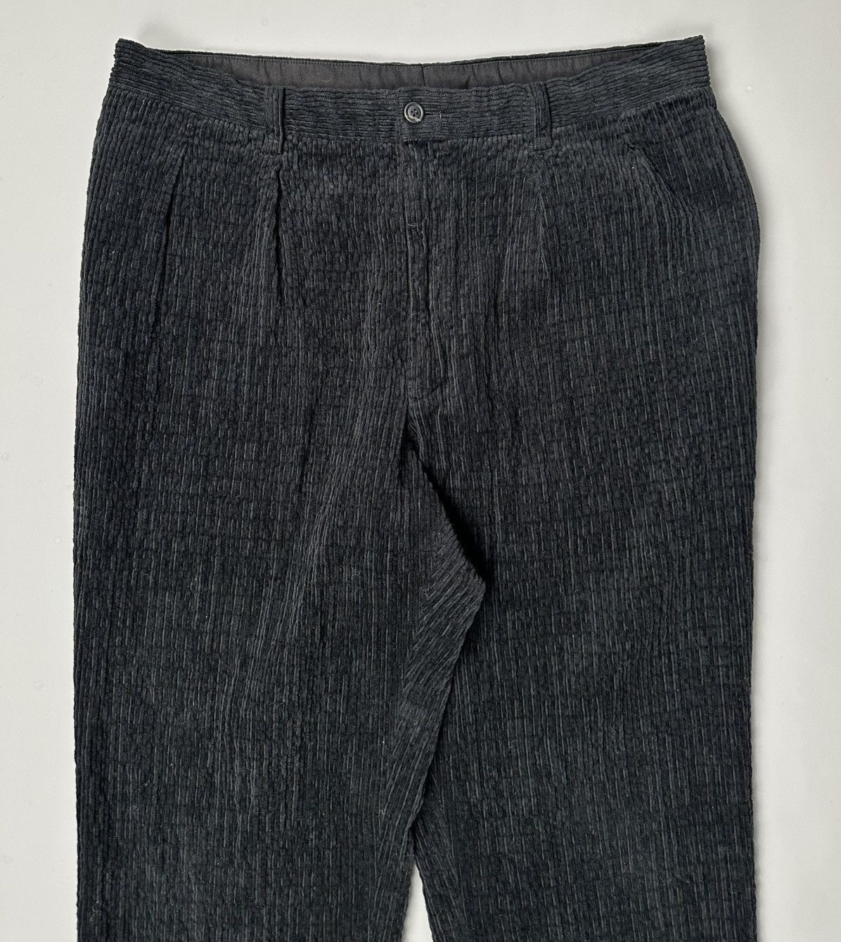 Issey Miyake Issey Miyake - Velour Cord Black Trouser - Men’s Size US 34 / EU 50 - 2 Thumbnail