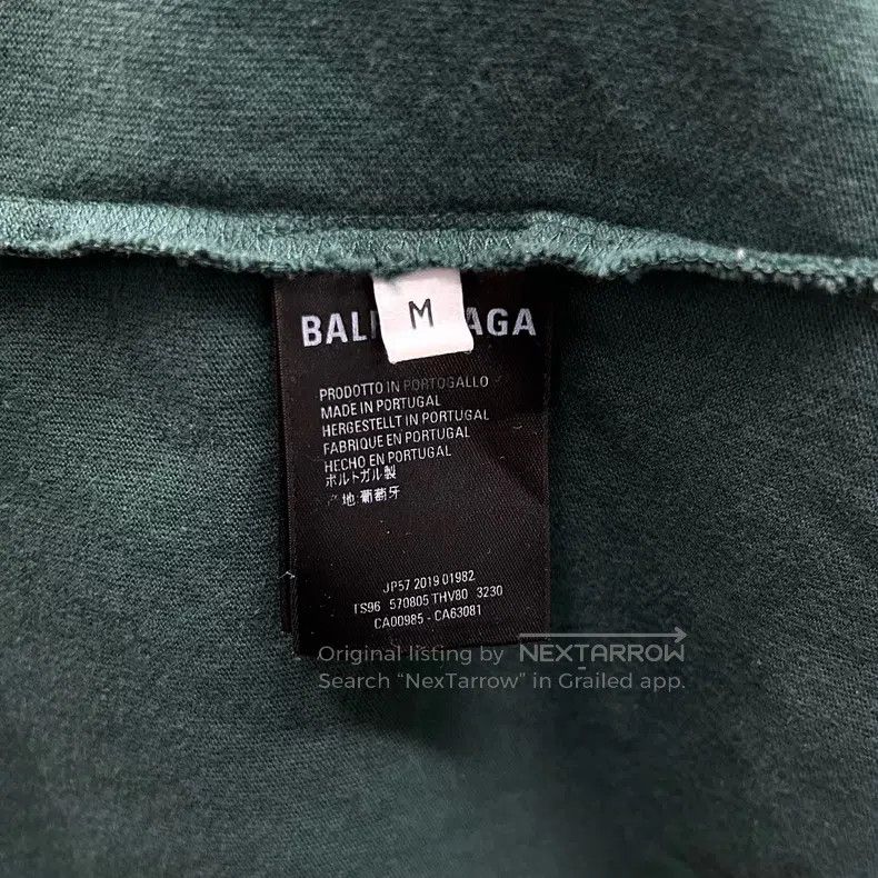 Balenciaga Balenciaga Back LOGO Lake Blue Washed Short Sleeve Size US M / EU 48-50 / 2 - 5 Thumbnail