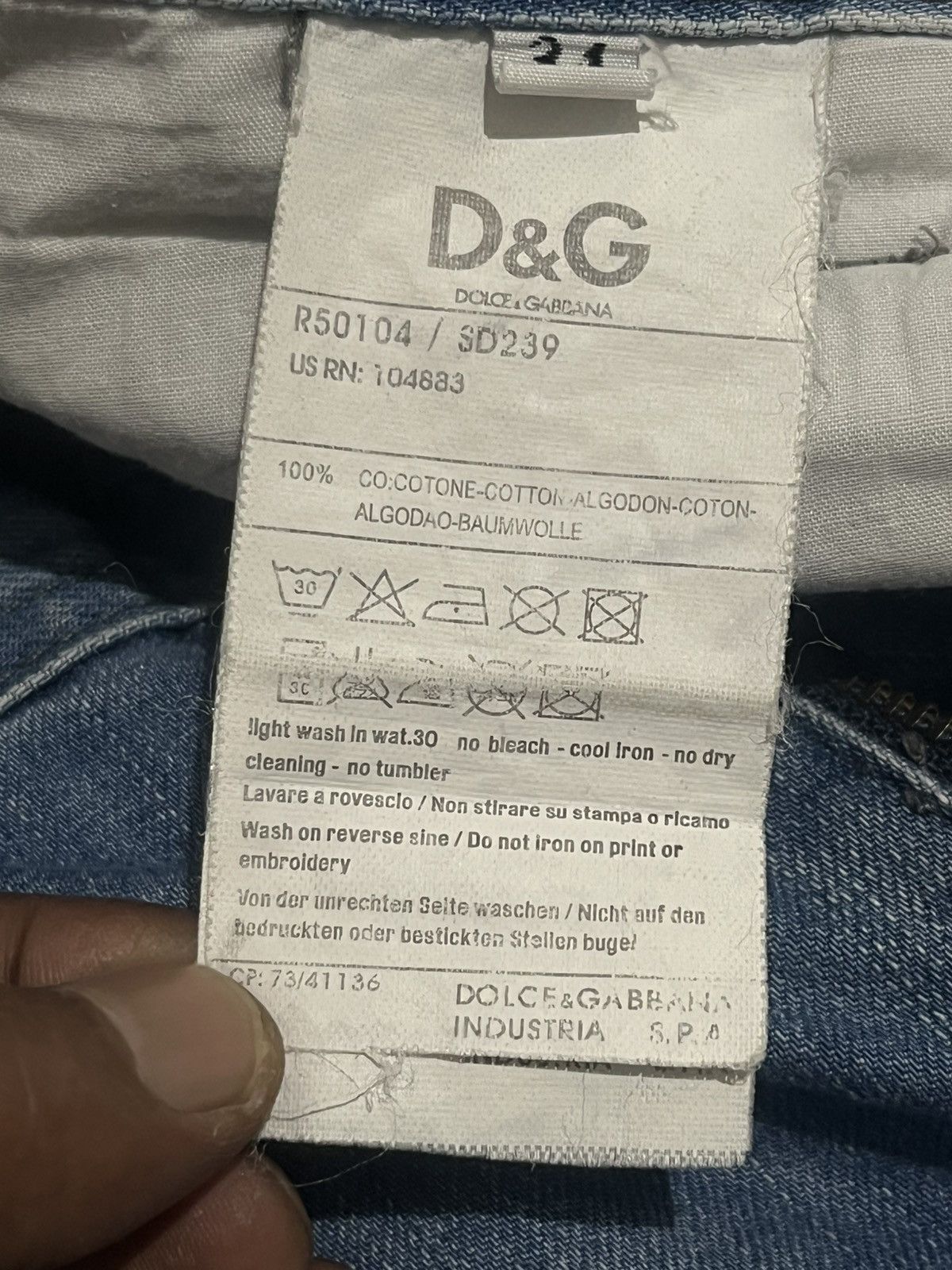Dolce & Gabbana Japanese D&G Distrassed Denim Size US 34 / EU 50 - 19 Thumbnail