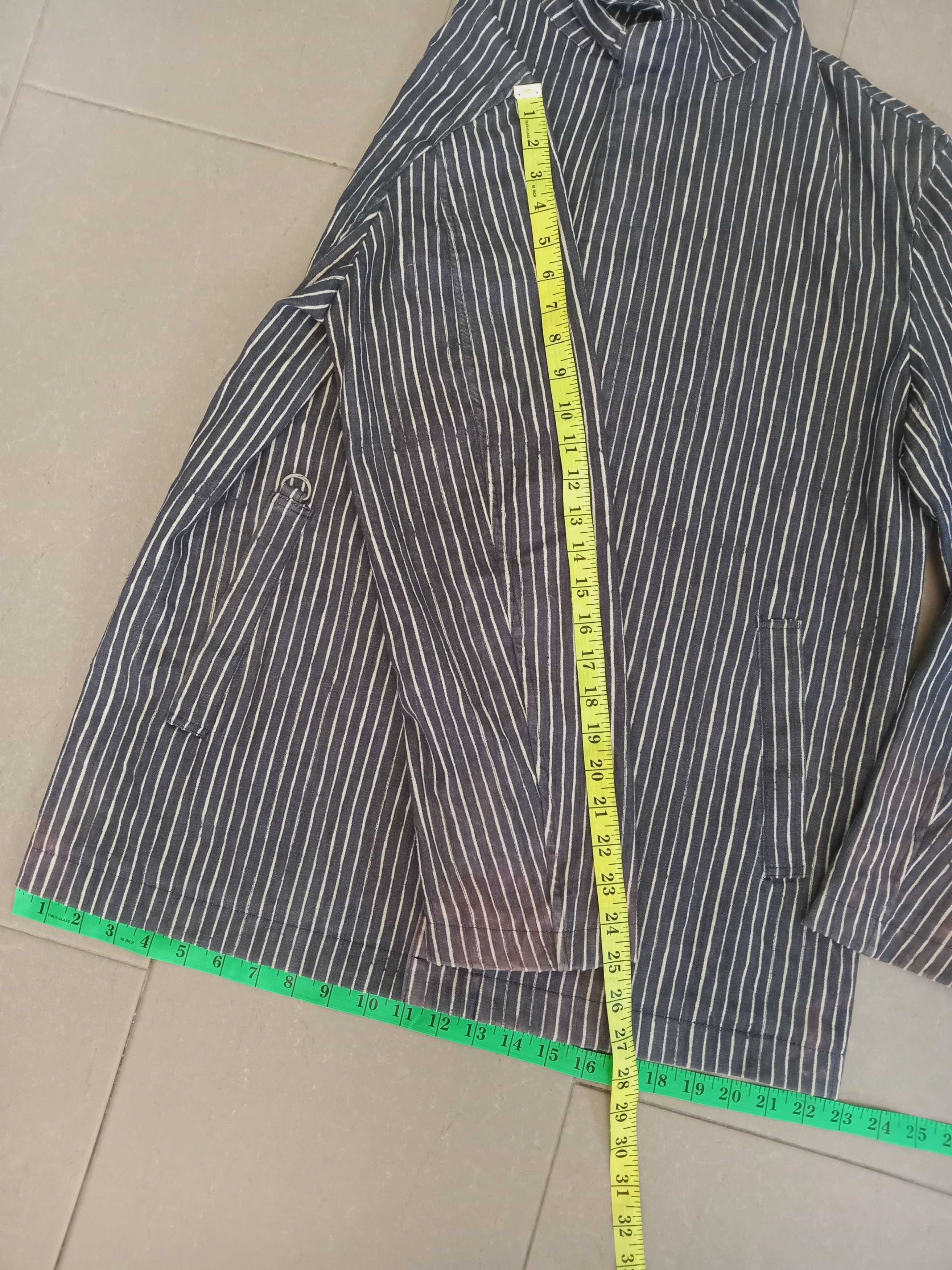 Designer × Gaultier Homme Objet × Jean Paul Gaultier GAULTIER HOMME OBJET Button Hickory Faded Jacket Size US L / EU 52-54 / 3 - 4 Thumbnail