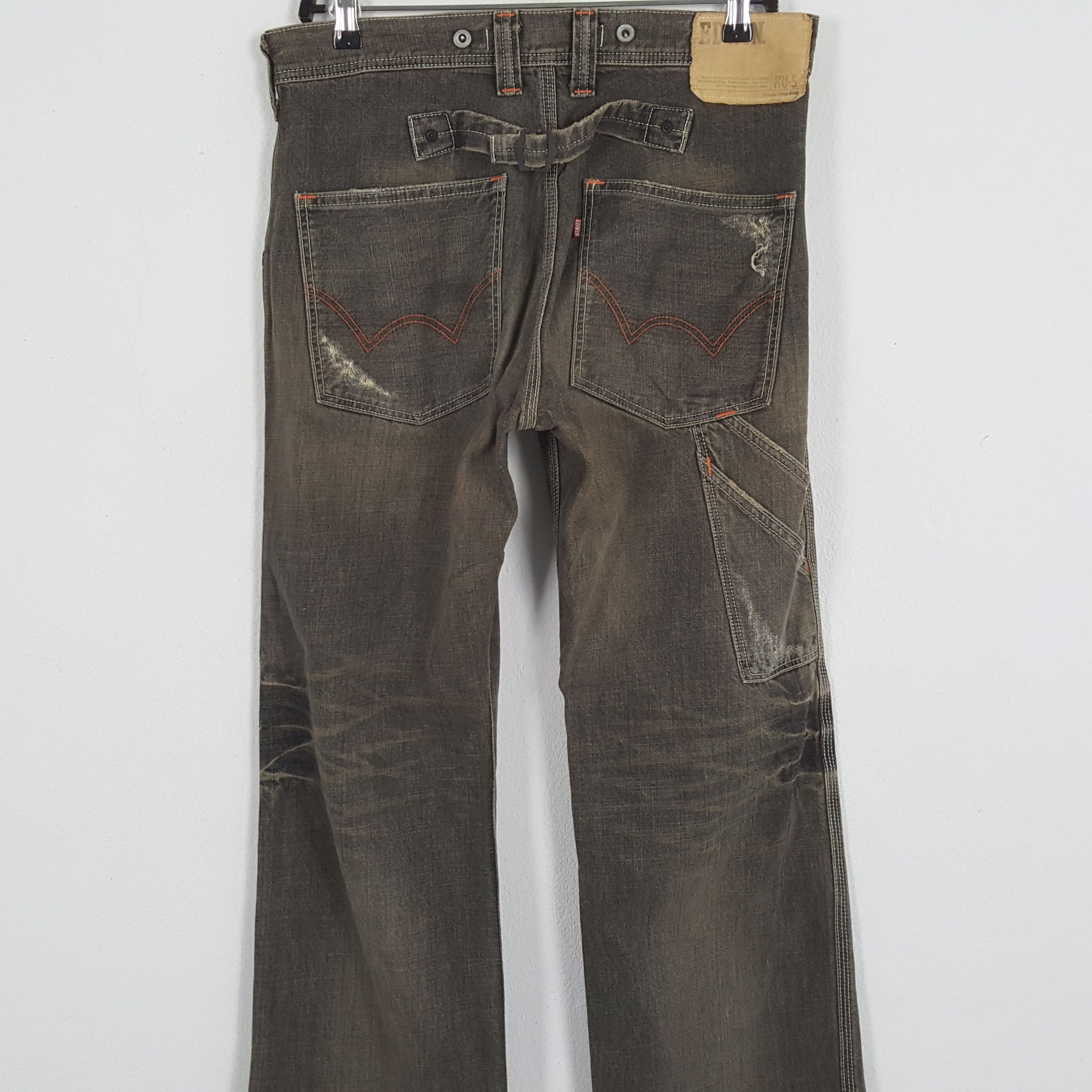 Edwin × Vintage EDWIN Streetwear Fashion Style Distressed Jeans Size US 33 - 5 Thumbnail