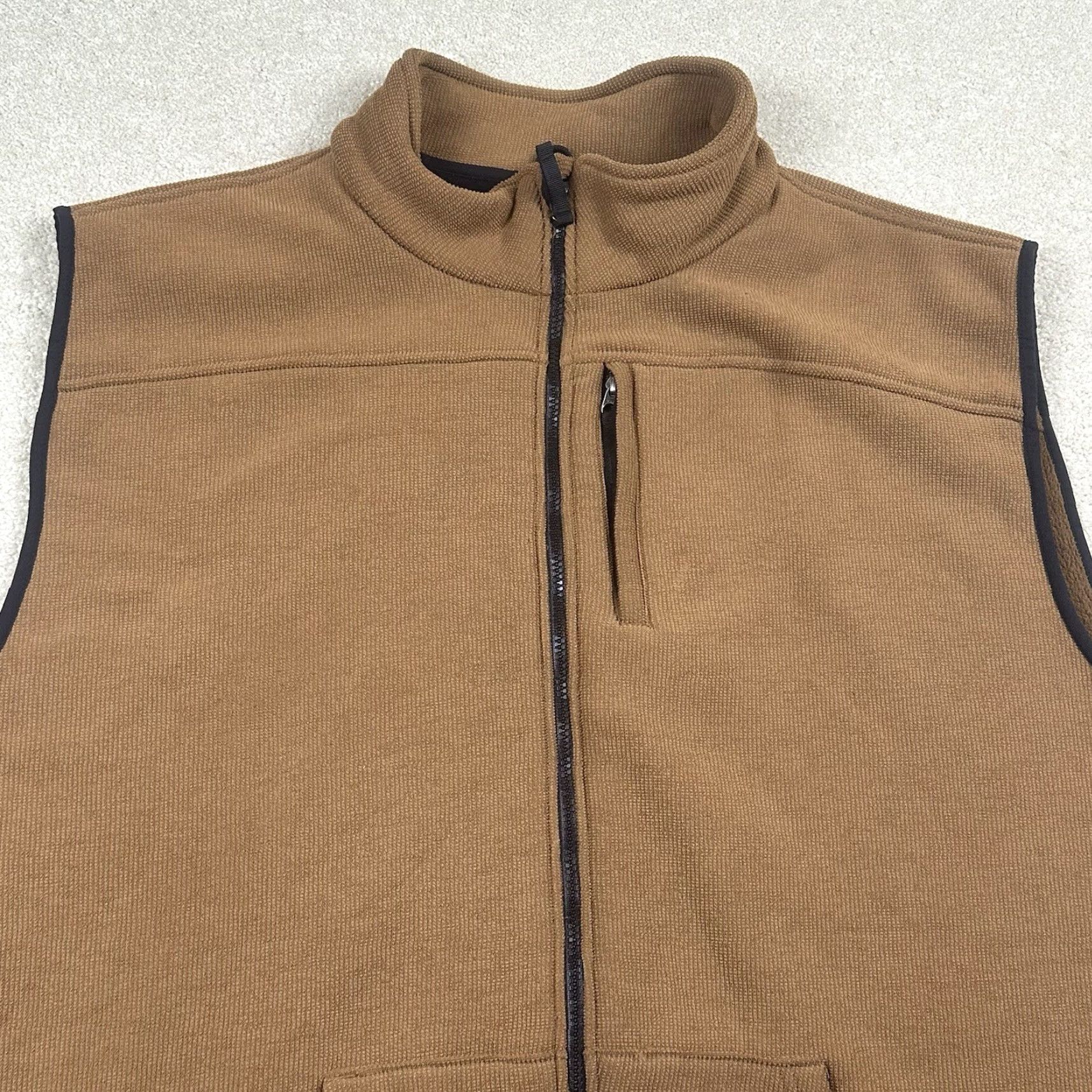 Carhartt Carhartt Vest Mens 3XL V28 BUC Duck Brown Textured Windbreaker All Seasons Pockets Zip Regular Size US XXL / EU 58 / 5 - 3 Thumbnail