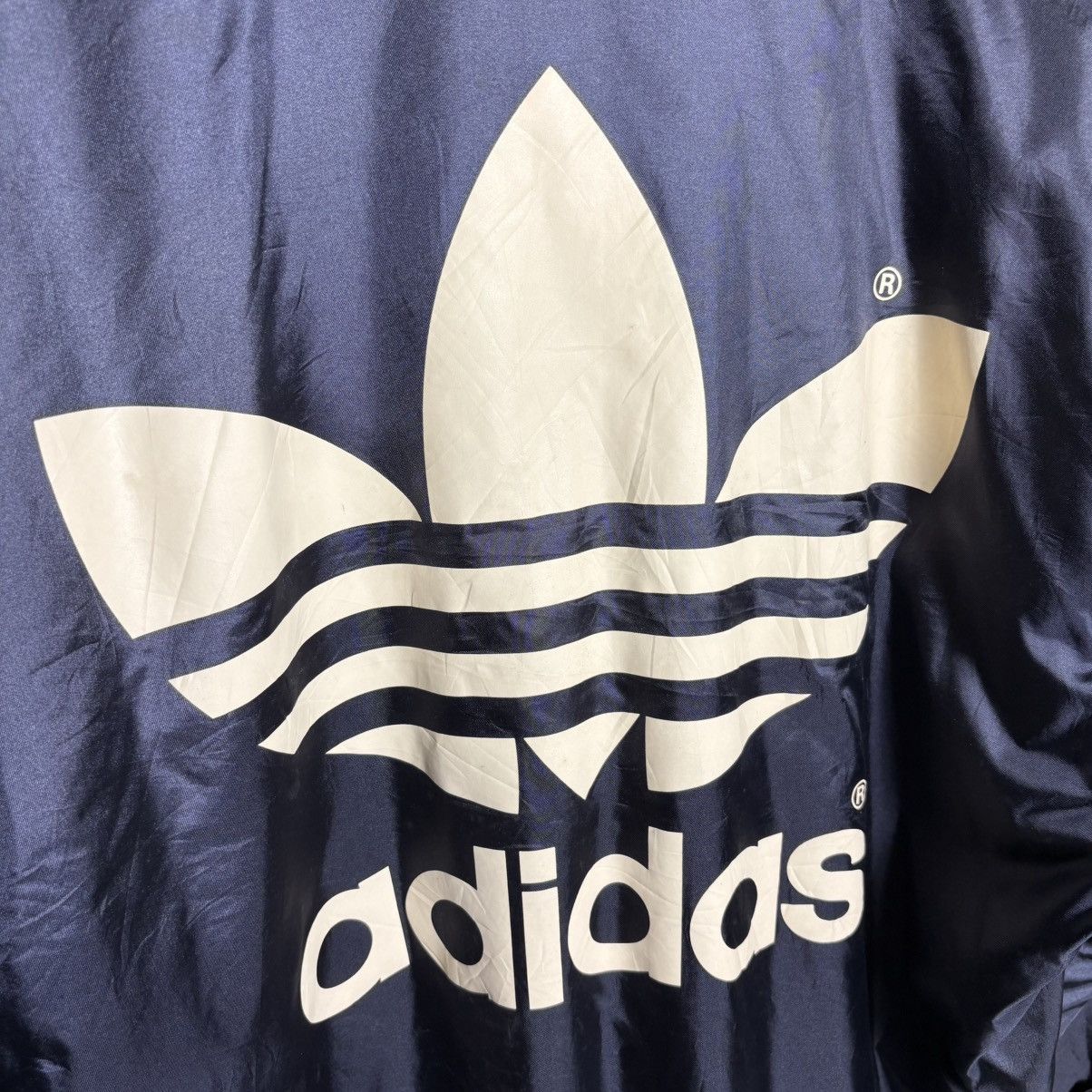 Adidas Vintage 90s Adidas Big Logo Navy Hoodie Jacket Coat / Japan Size US L / EU 52-54 / 3 - 4 Thumbnail