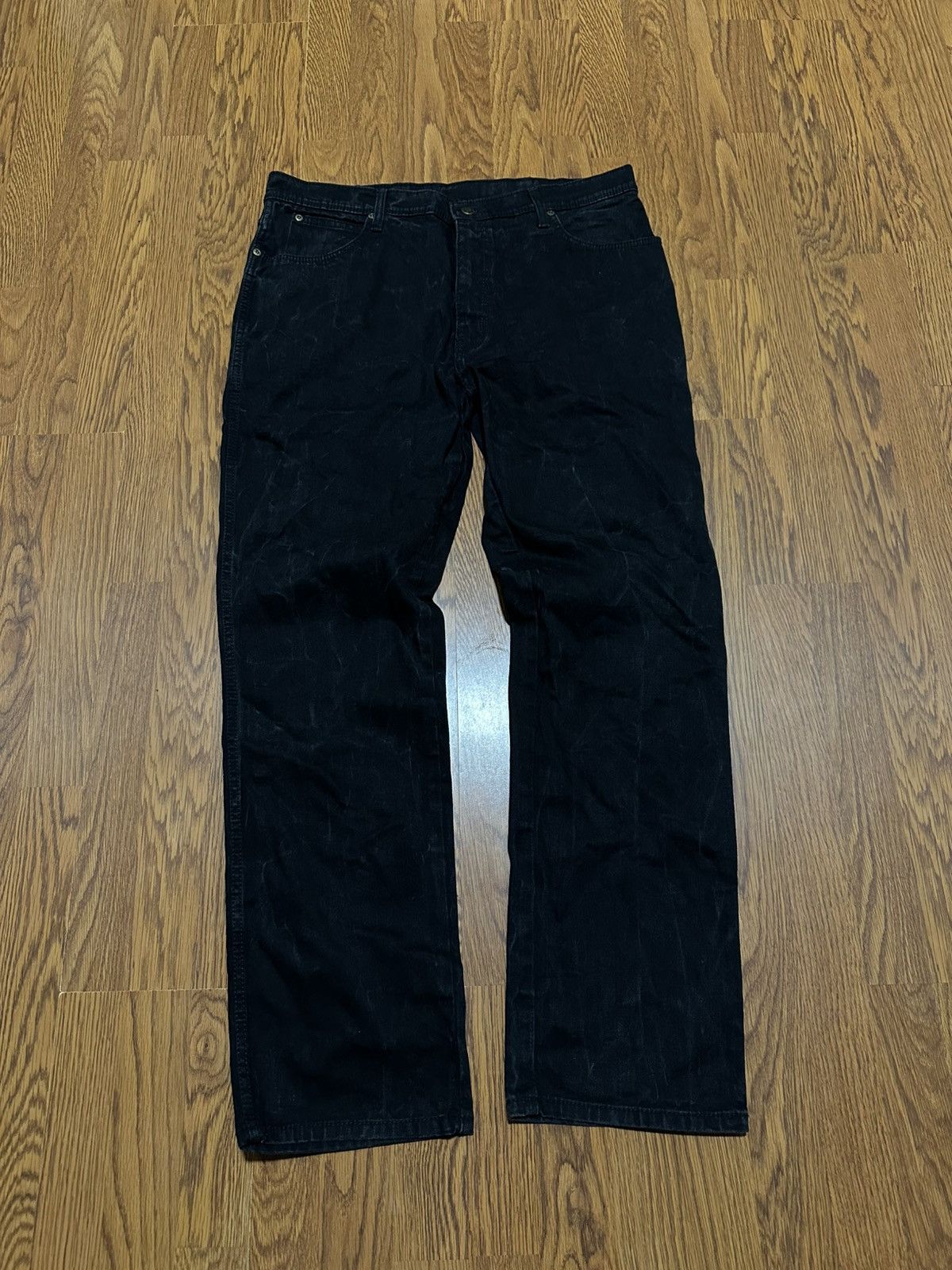 If Six Was Nine × Vintage × Wrangler Jeans Wrangler Black jeans with a white marble look Size US 38 / EU 54 - 1 Thumbnail