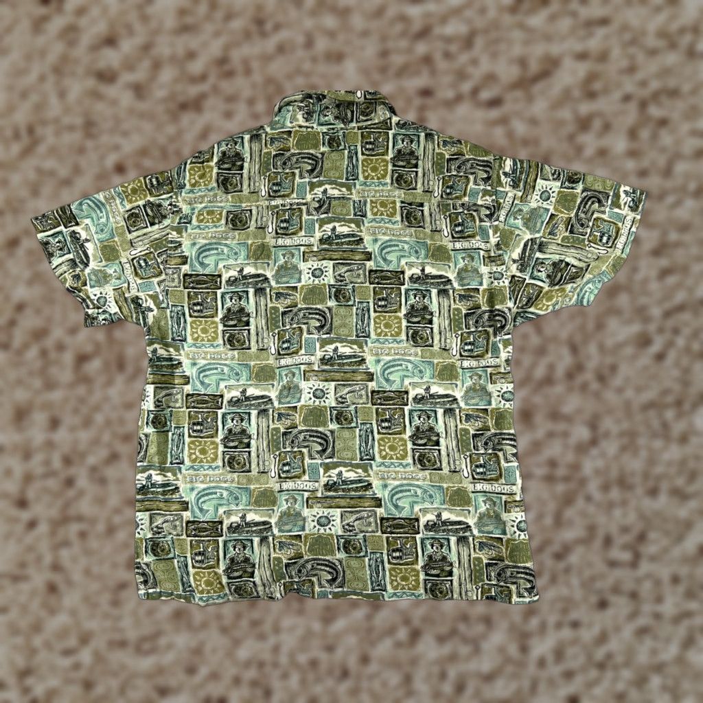 Big Dogs Big Dogs Shirt Mens Small Green 100% Rayon Hawaiian Fish Fishing Boats Size US S / EU 44-46 / 1 - 1 Thumbnail