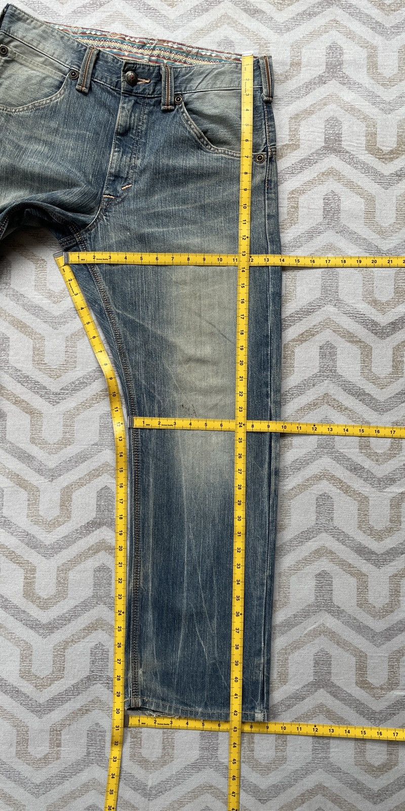 Edwin × If Six Was Nine × Vintage Edwin XV Buckle Back Jeans Size US 34 / EU 50 - 13 Thumbnail