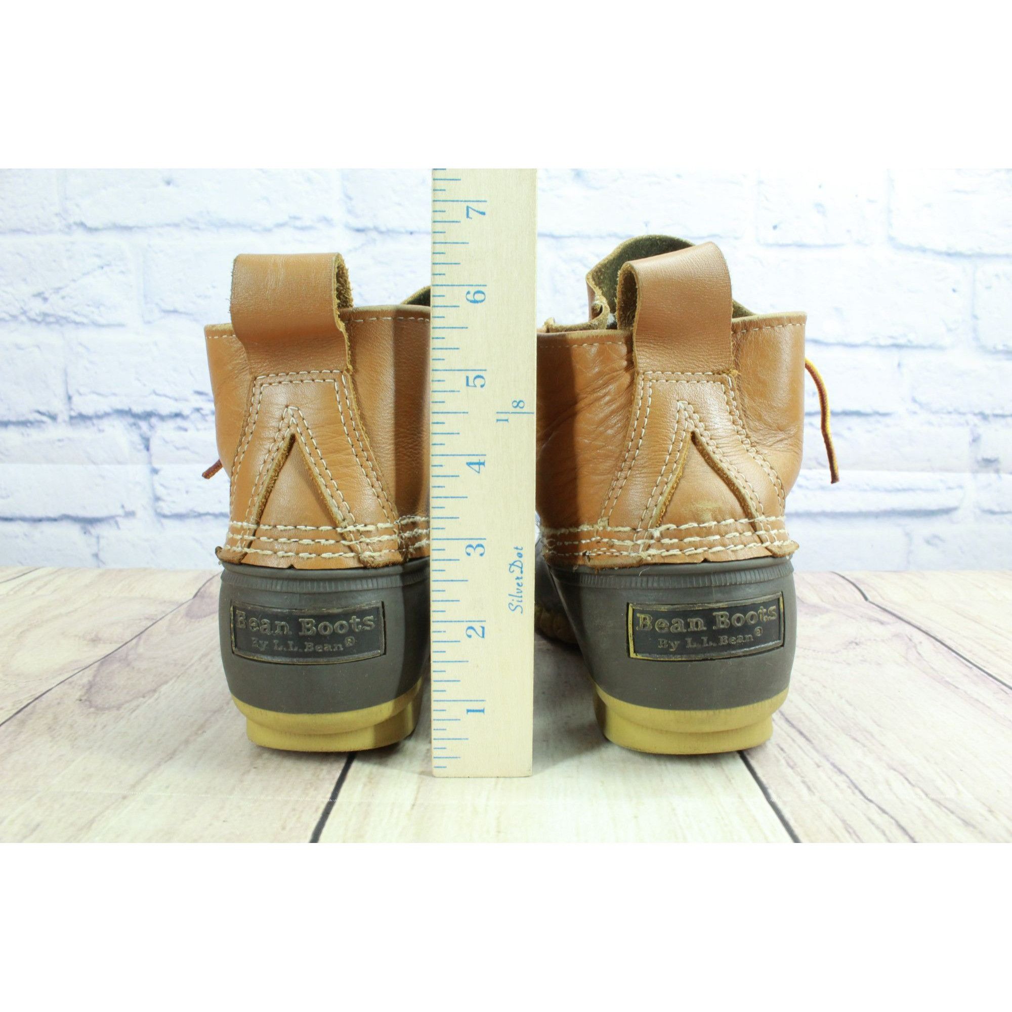 L.L. Bean × Leather LL Bean Women's Lace Up Unlined Ankle Duck Boots Size US 8 / IT 38 - 6 Thumbnail