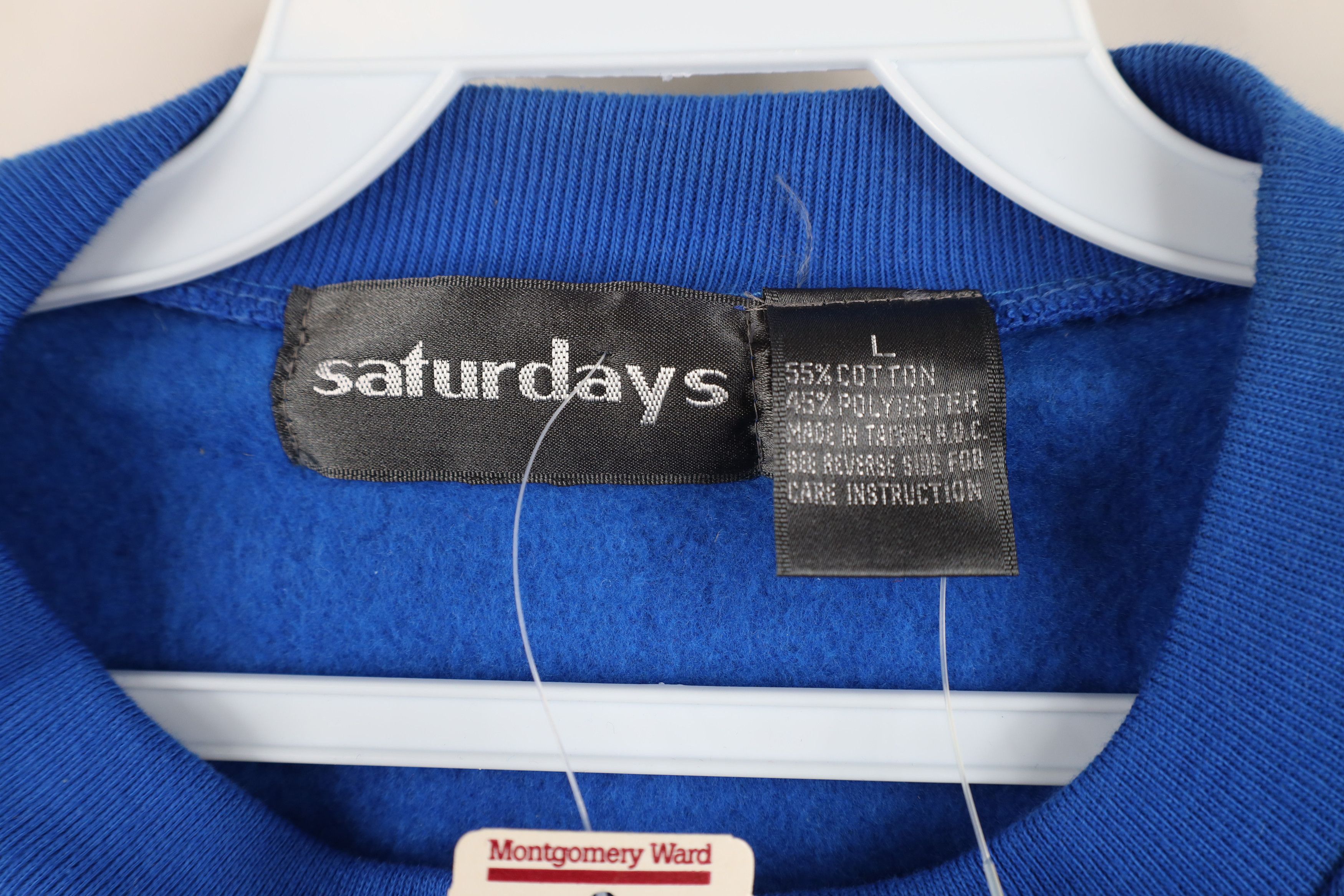 Vintage Deadstock Vintage 90s Streetwear Half Zip Sweatshirt Blue Size L / US 10 / IT 46 - 5 Thumbnail