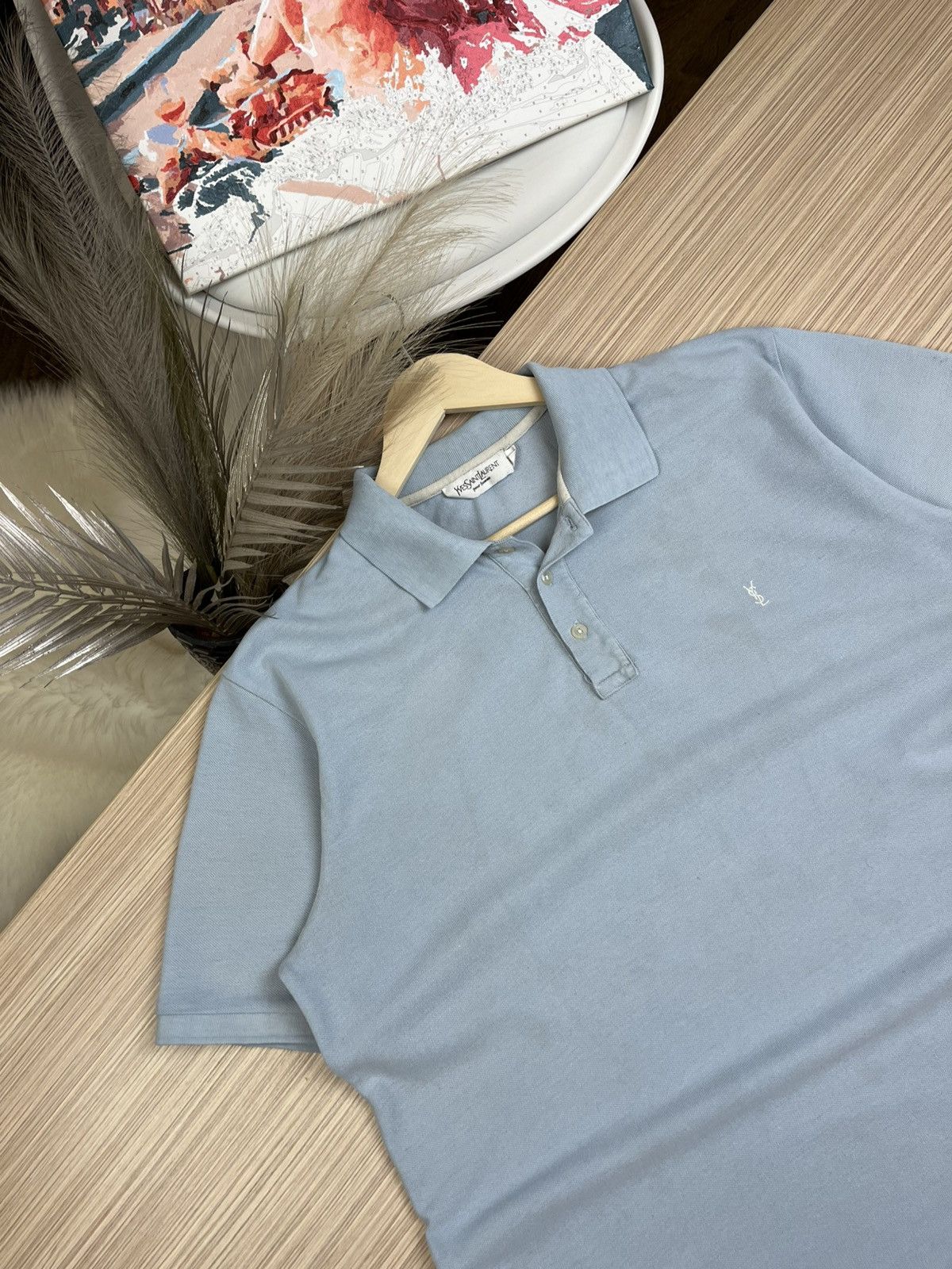 Vintage × Yves Saint Laurent TRASH Vintage White YSL Polo Yves Saint Laurent Polo Size US XL / EU 56 / 4 - 3 Thumbnail
