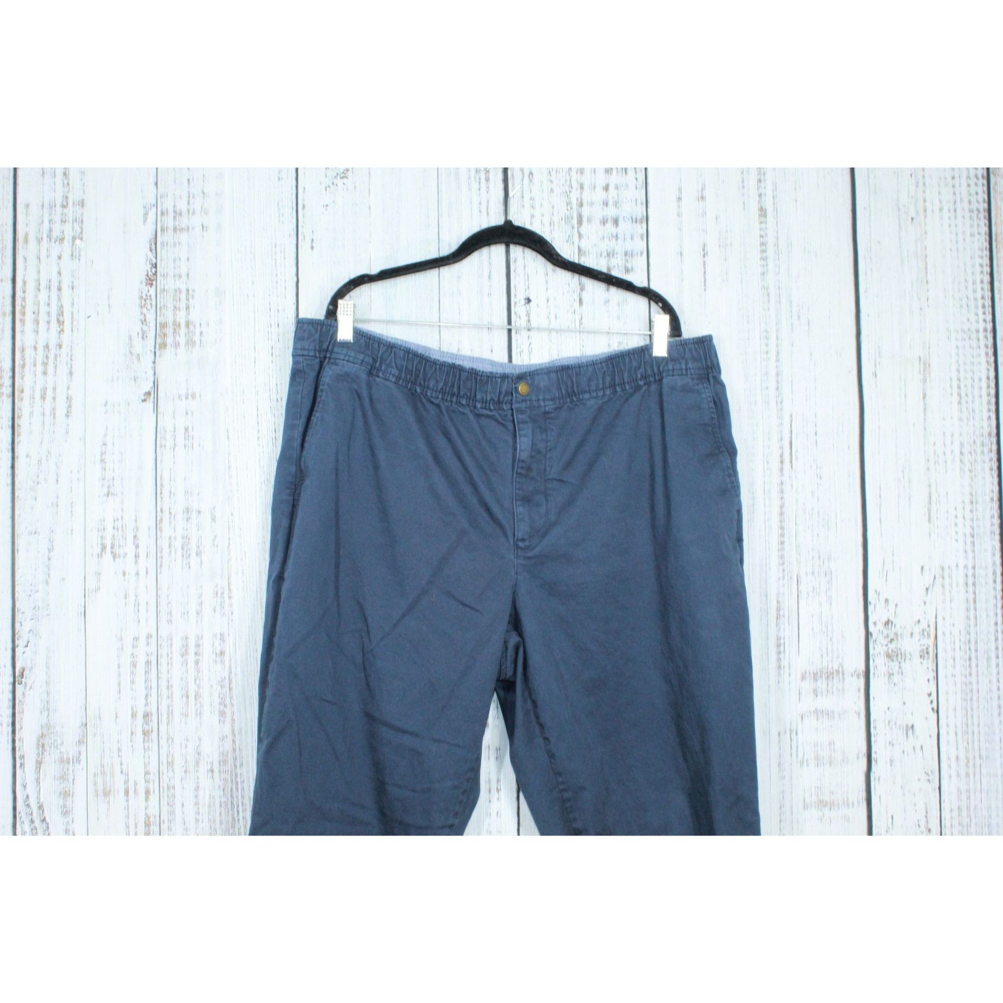 L.L. Bean LL Bean Blue Lakewashed Stretch Comfort Pants Size US 32 / EU 48 - 2 Thumbnail