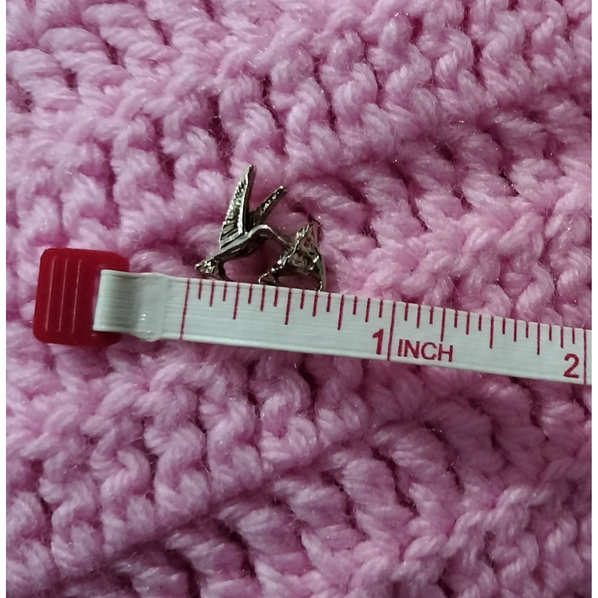 Vintage Ballou Regd Vintage Hummingbird Flower Lapel Pin Brooch Bird Size ONE SIZE - 7 Thumbnail