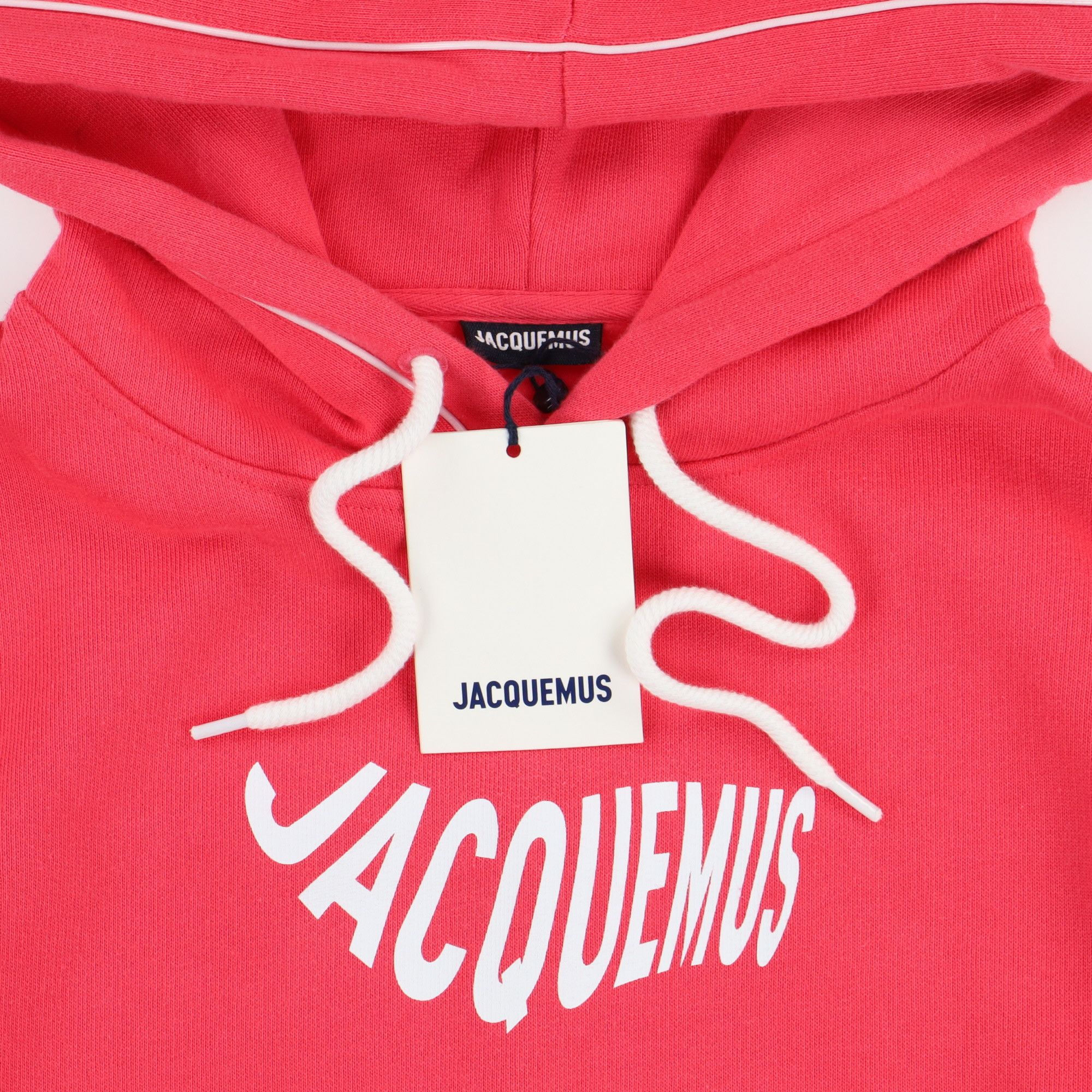 Jacquemus Pink Le Sweatshirt Vague Wave Logo Hoodie Size XS / US 0-2 / IT 36-38 - 7 Thumbnail
