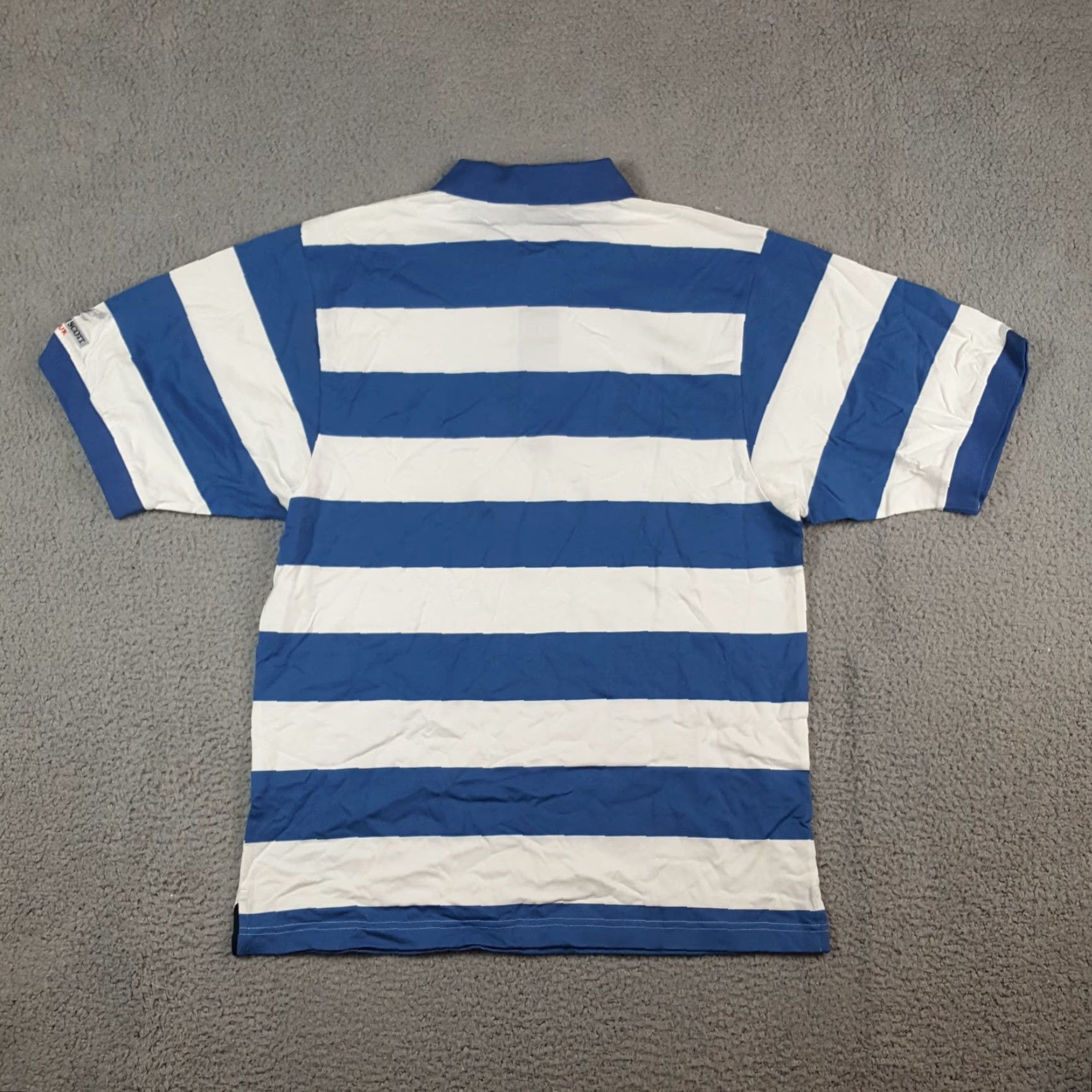 Lyle & Scott VINTAGE Y2K PREPPY BLUE STRIPED SKATE POLO Men's M Shirt Size US M / EU 48-50 / 2 - 5 Thumbnail
