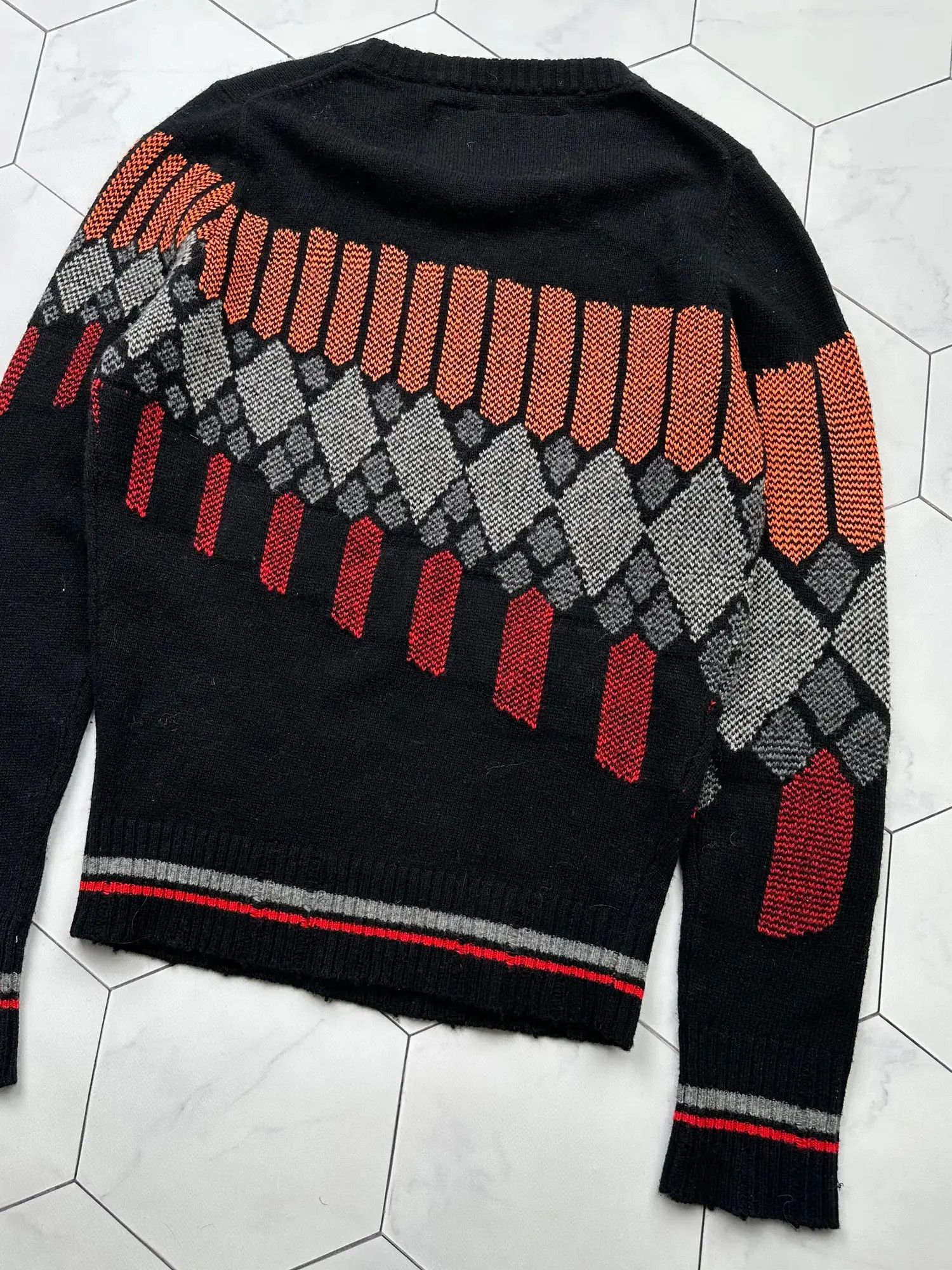 Diesel Diesel Vintage Distressed Wool Sweater (B212) Size M / US 6-8 / IT 42-44 - 8 Thumbnail
