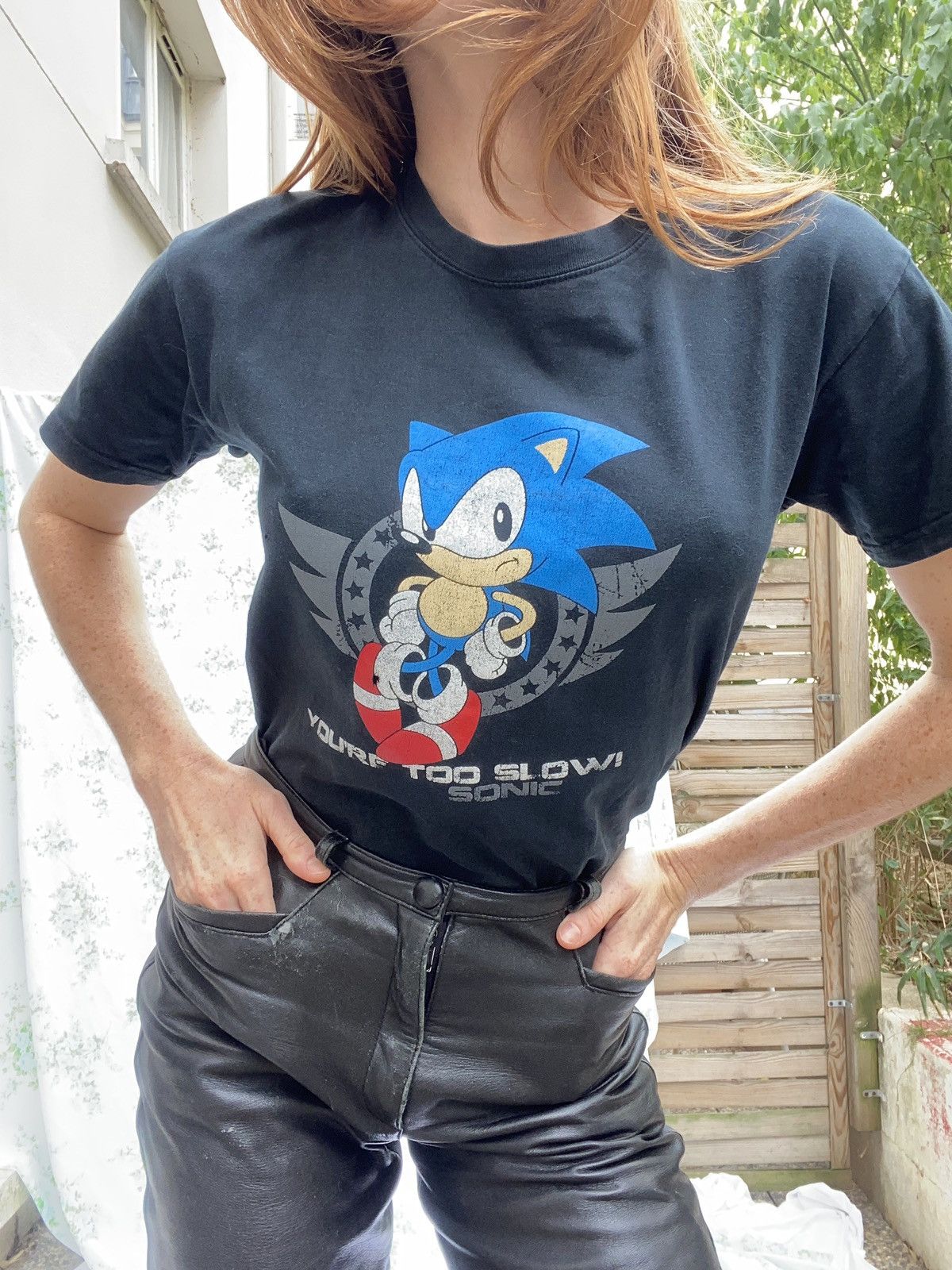 Vintage Vintage Sonic the Hedgehog “You’re Too Slow!” Official SEGA Size US XS / EU 42 / 0 - 2 Thumbnail