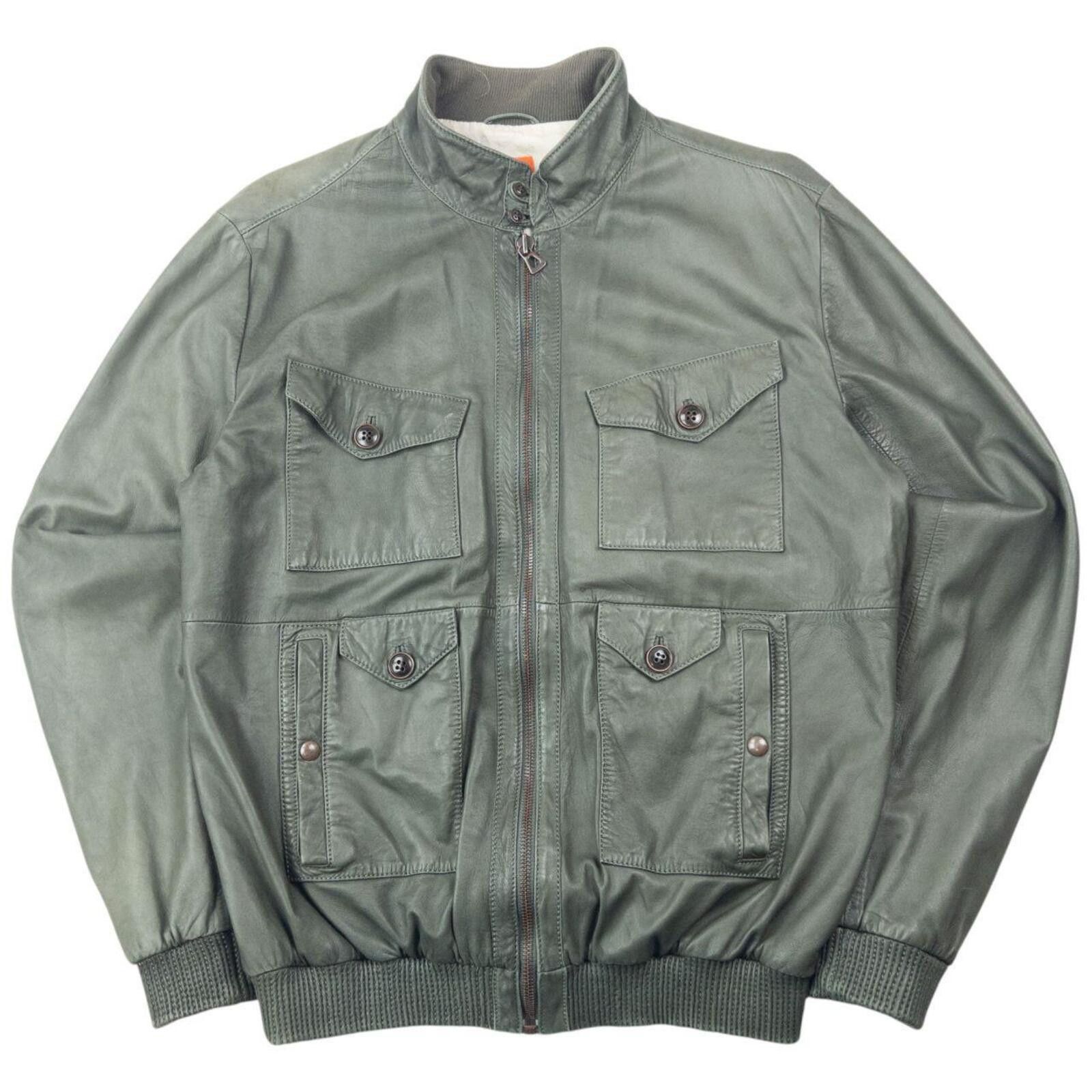 Hugo Boss Vintage 2000s Hugo Boss Zip Up Leather Jacket Size XL Size US XL / EU 56 / 4 - 1 Thumbnail