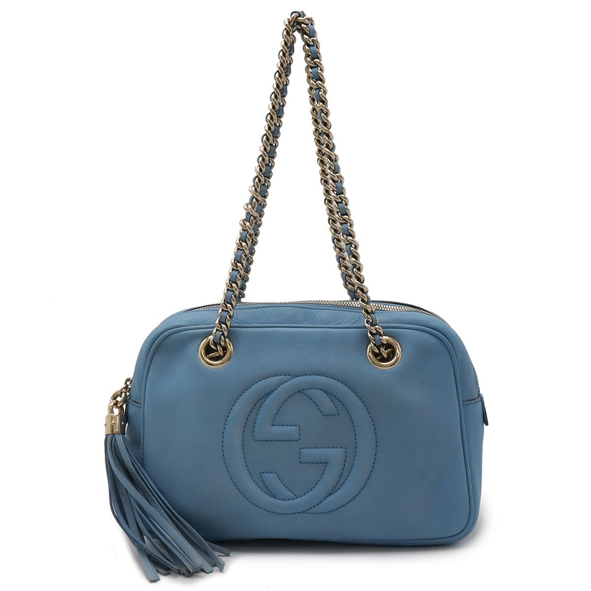 Gucci Gucci Leather Soho Interlocking G Chain Shoulder Bag 308983 Leather Shoulder Bag 308983 in Very Good Condition