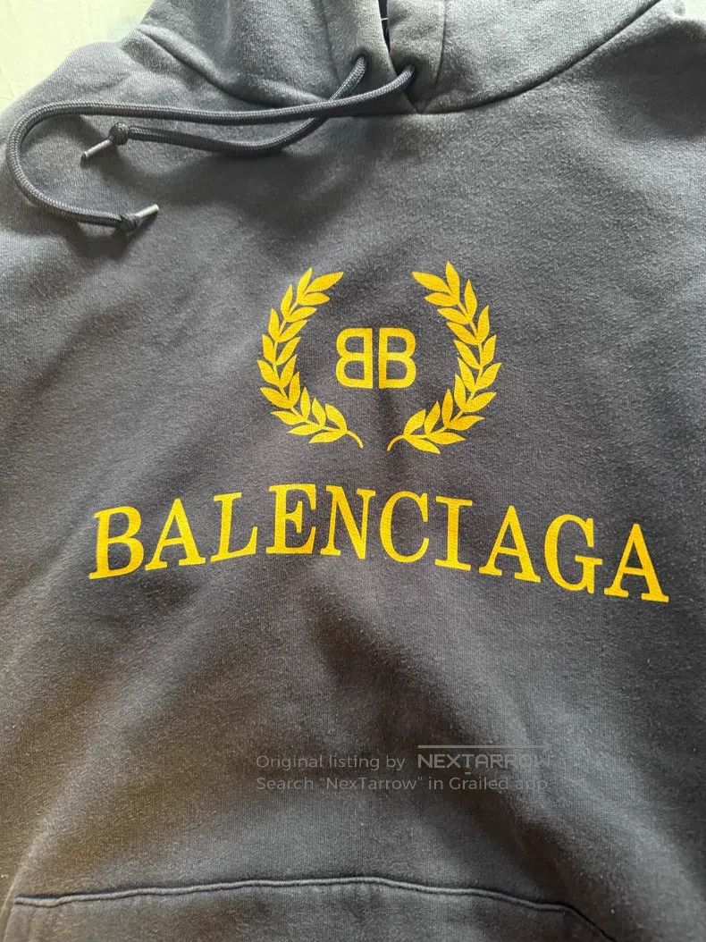 Balenciaga Balenciaga Navy Blue Wheat Hoodie Size US XS / EU 42 / 0 - 2 Thumbnail