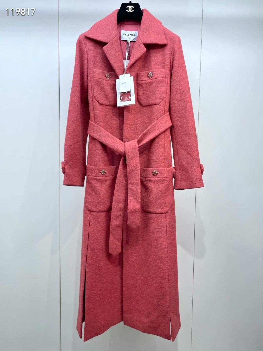 Chanel Chanel 24K Belted Lapel Coat Size XS / US 0-2 / IT 36-38 - 1 Thumbnail