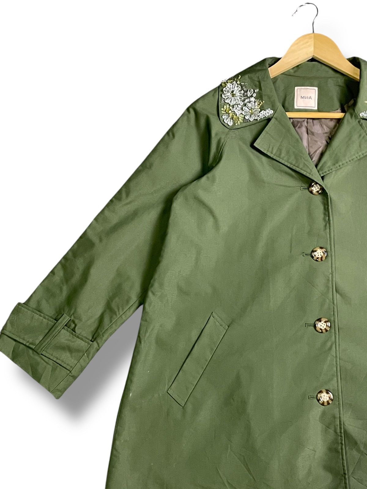 Designer × Japanese Brand × Vintage Embroidery Women Trench Coat Intrend (38) Size M / US 6-8 / IT 42-44 - 6 Thumbnail