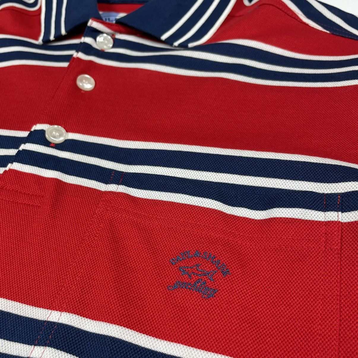 Paul & Shark Vintage Paul & Shark Polo Striped Shirt Size US L / EU 52-54 / 3 - 7 Thumbnail