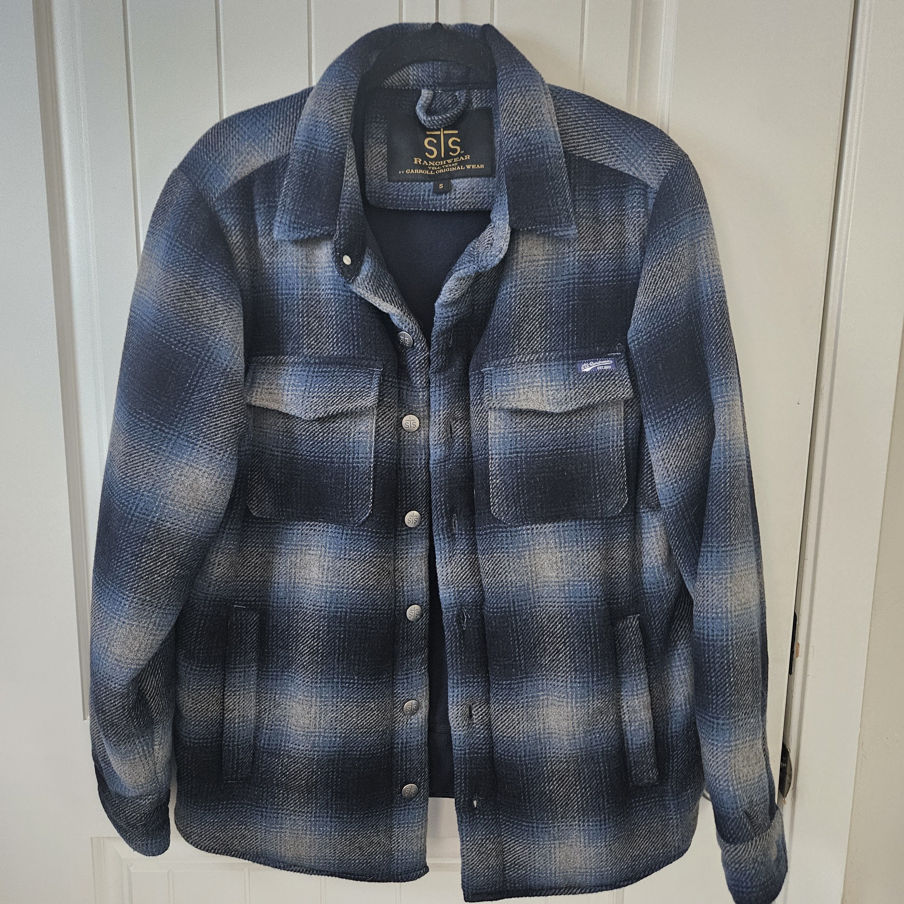 Other STS Ranchwear Blue Plaid Shirt Jacket Shacket Size US S / EU 44-46 / 1 - 1 Thumbnail