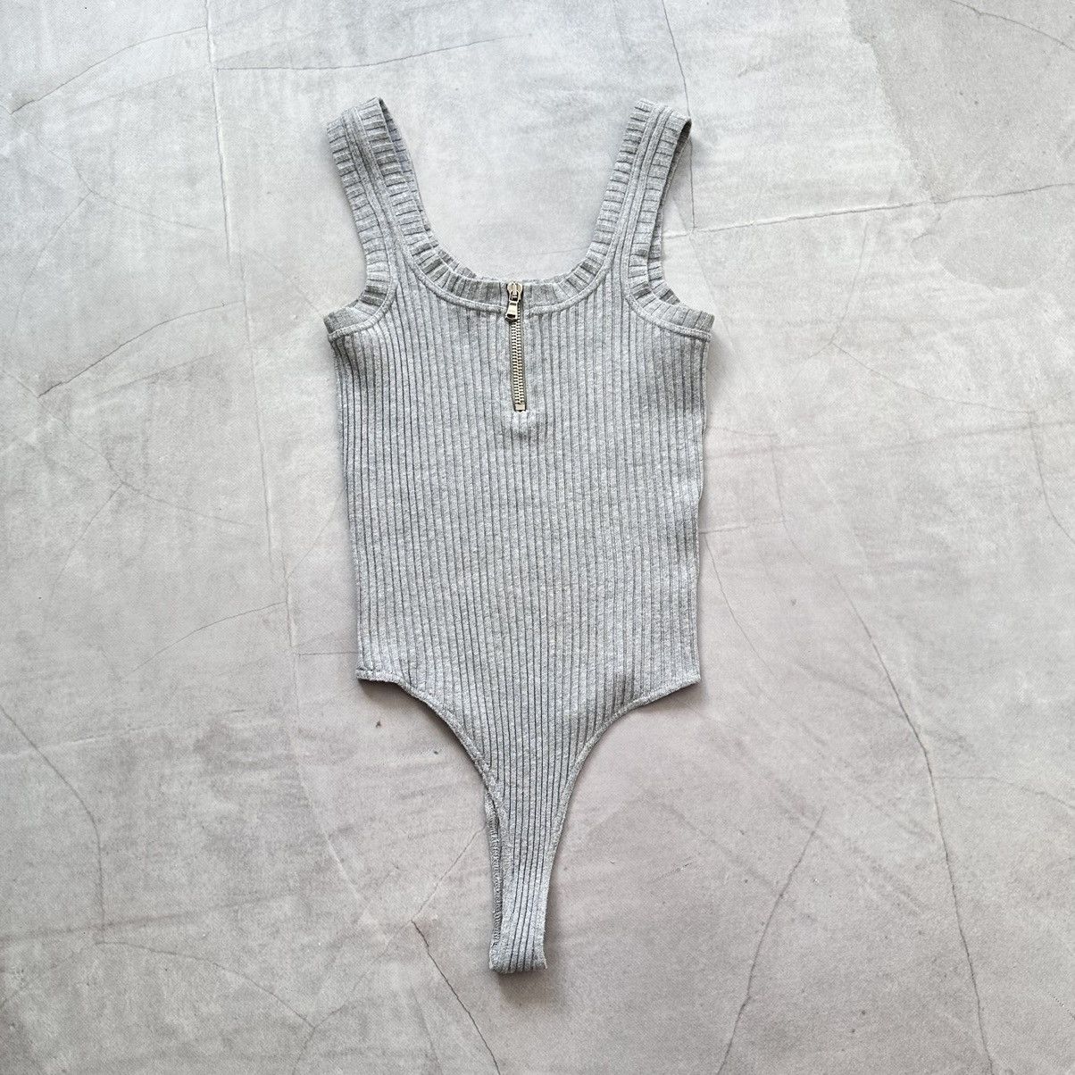 Transit Vintage Transit Par Such Ribbed Bodysuit Zip Tank Top Size M / US 6-8 / IT 42-44 - 6 Thumbnail
