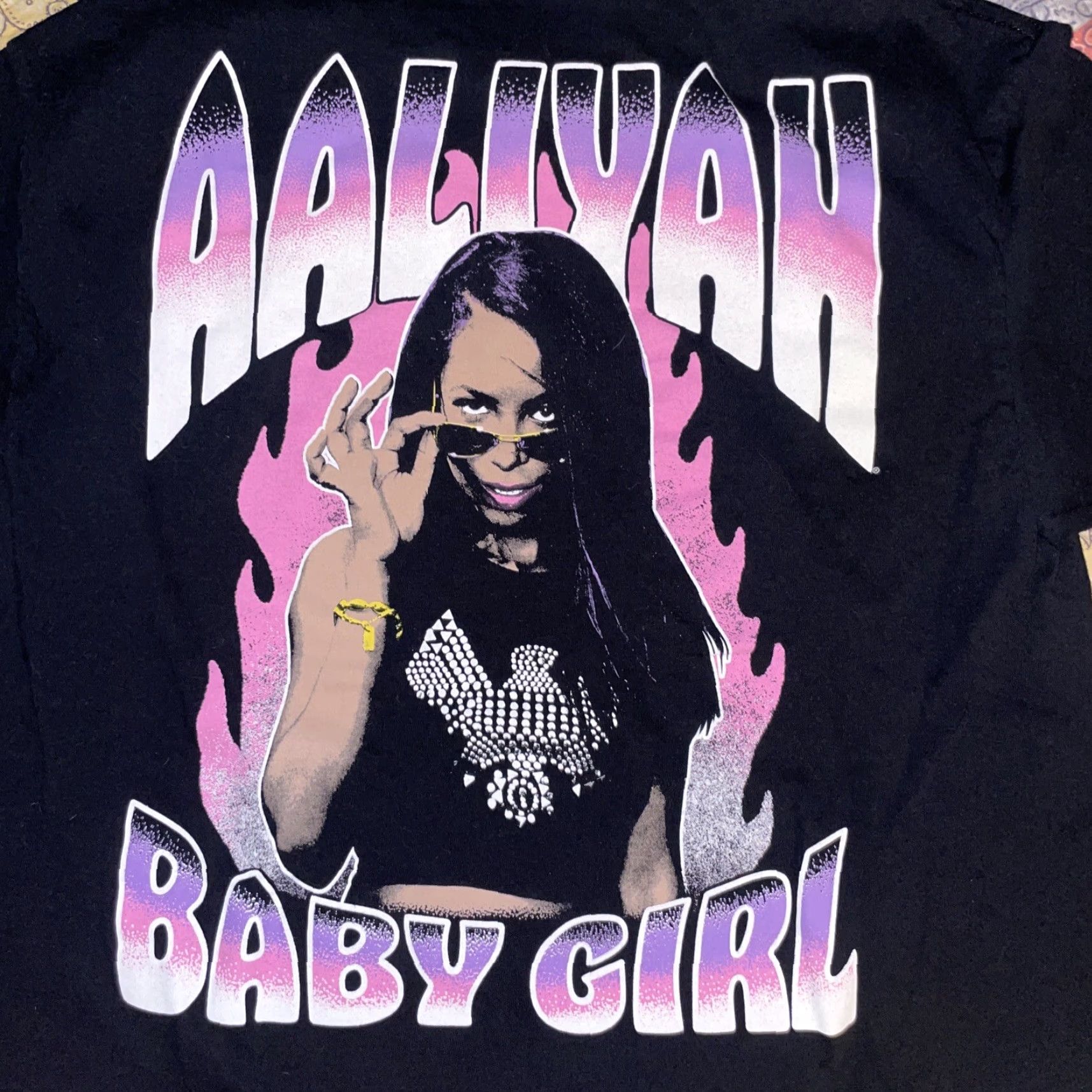Vintage Aaliyah Princess of R&B T-Shirt Black L Mens Size US L / EU 52-54 / 3 - 5 Thumbnail