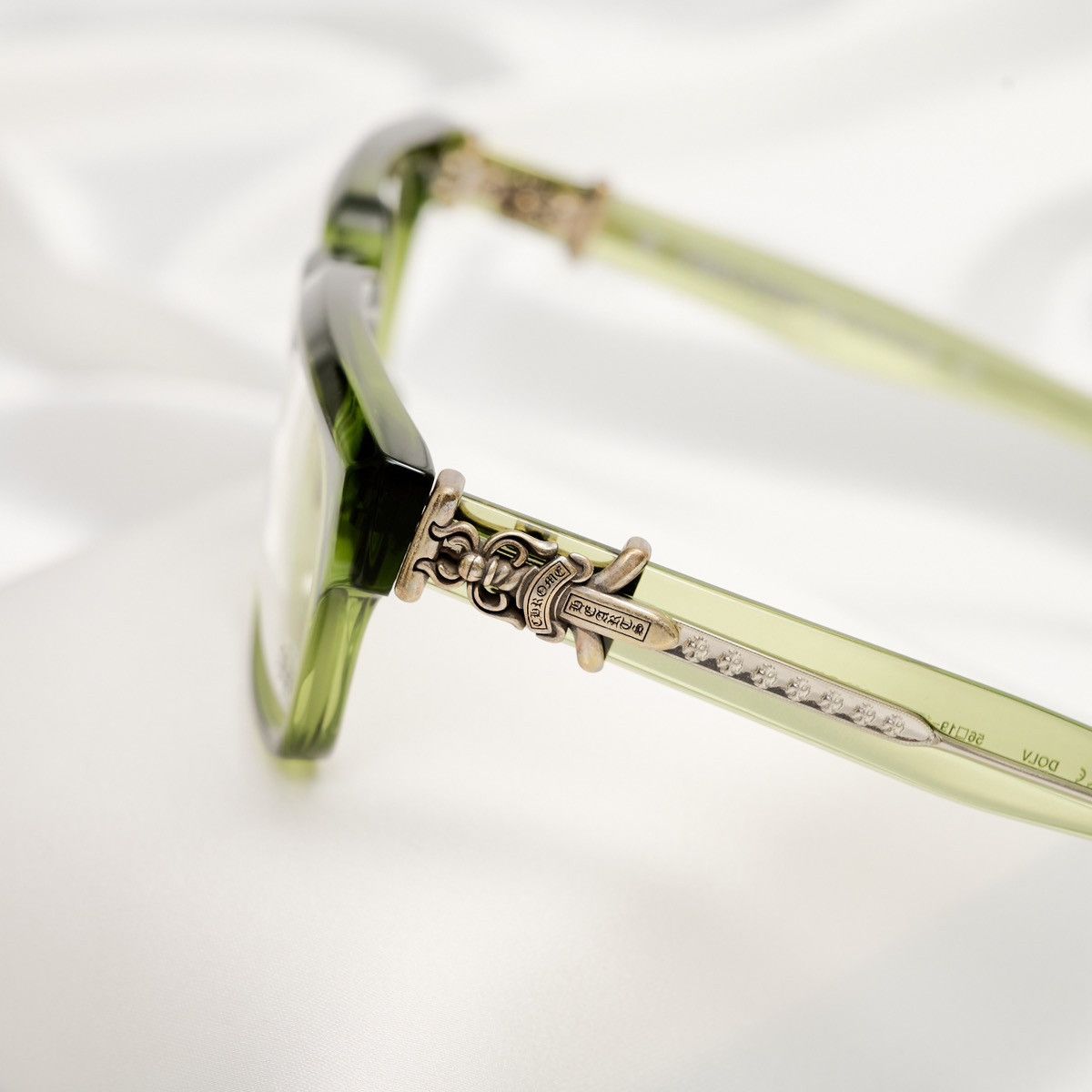 Chrome Hearts CHROME HEARTS VAGILLIONAIRE I DARK OLIVE GLASSES Size ONE SIZE - 3 Thumbnail
