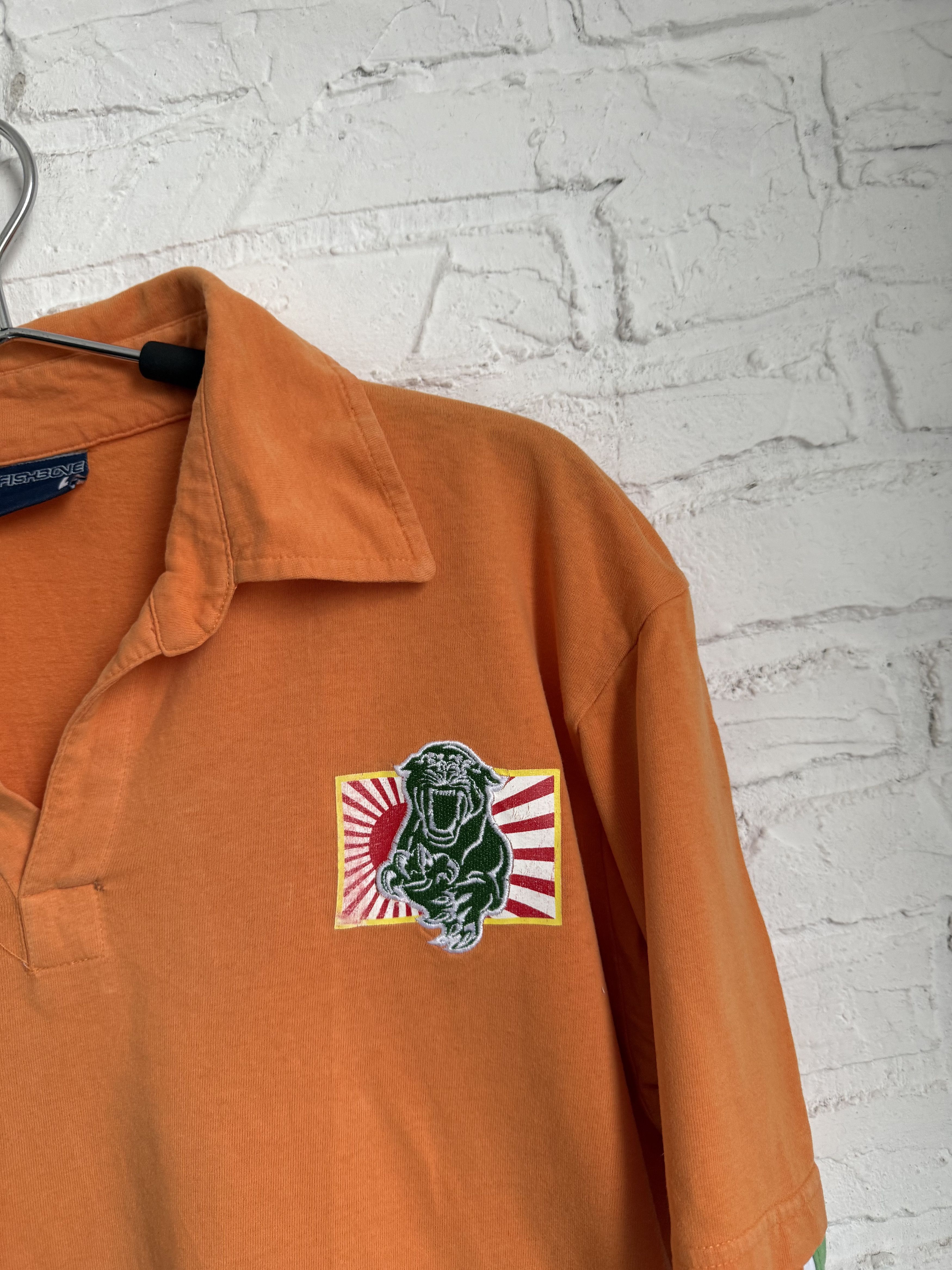 Other Vintage Y2K Fishbone orange long sleeve t-shirt layered Asia Size US L / EU 52-54 / 3 - 7 Thumbnail
